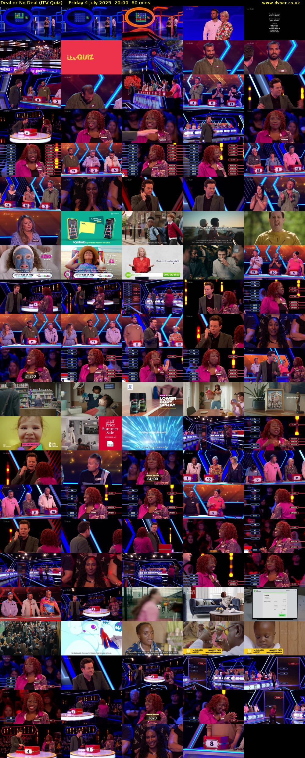 Deal or No Deal (ITV Quiz) Friday 4 July 2025 20:00 - 21:00