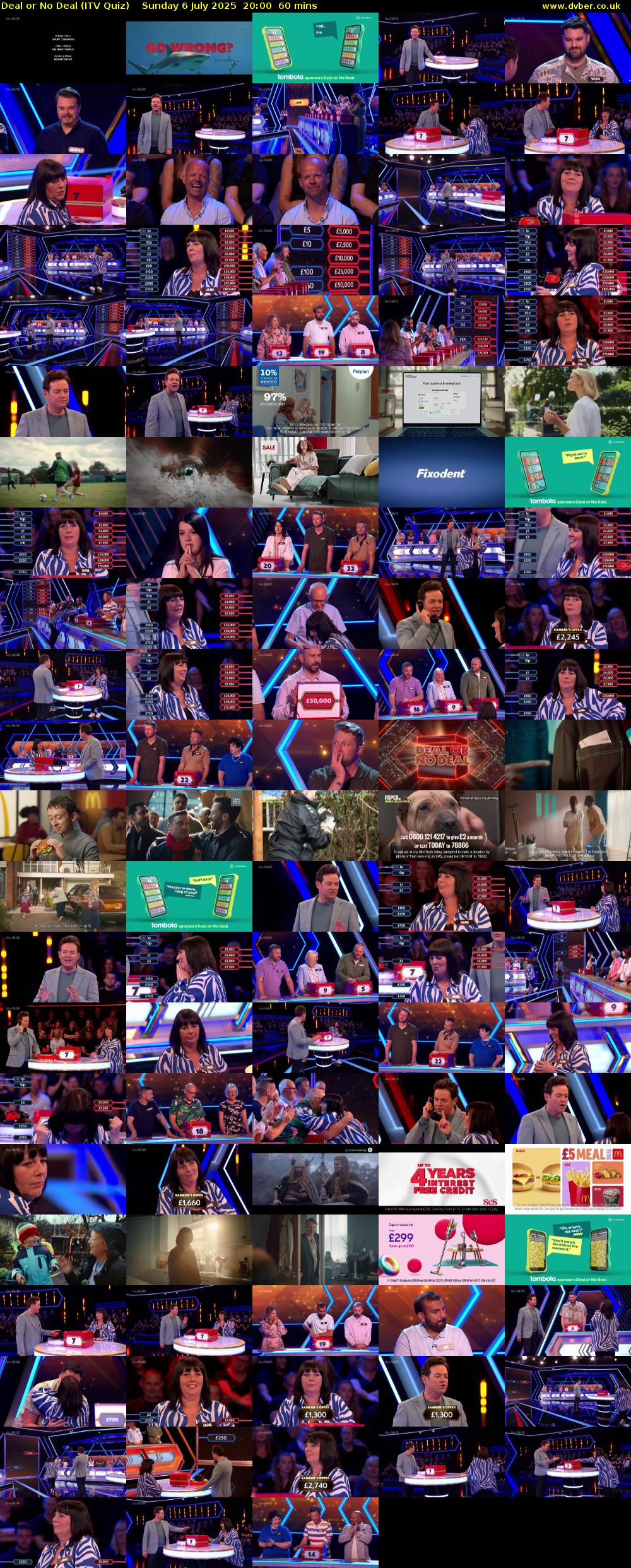 Deal or No Deal (ITV Quiz) Sunday 6 July 2025 20:00 - 21:00