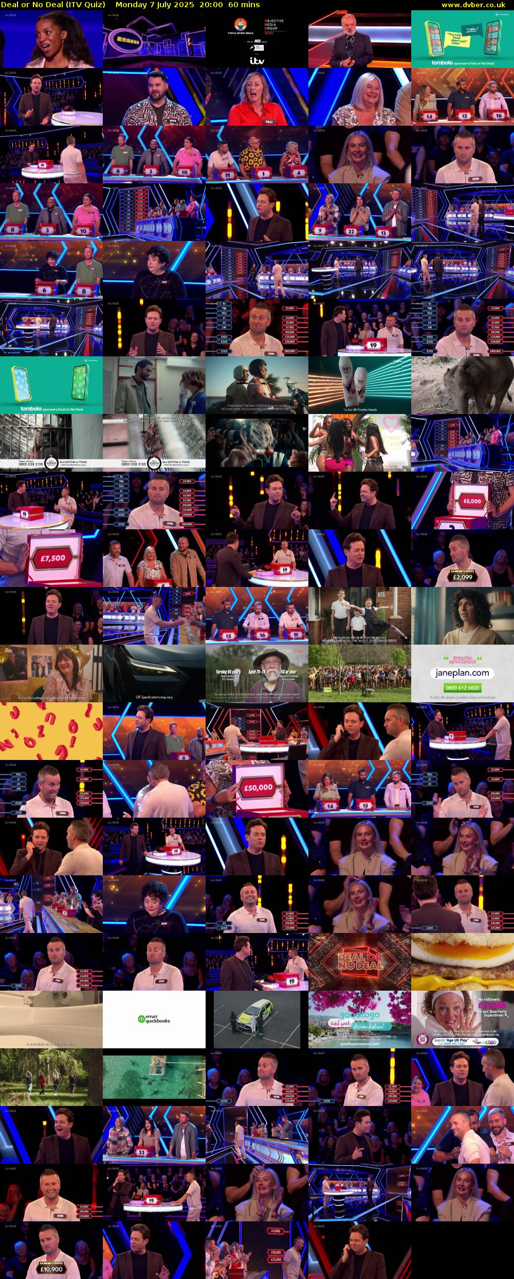 Deal or No Deal (ITV Quiz) Monday 7 July 2025 20:00 - 21:00