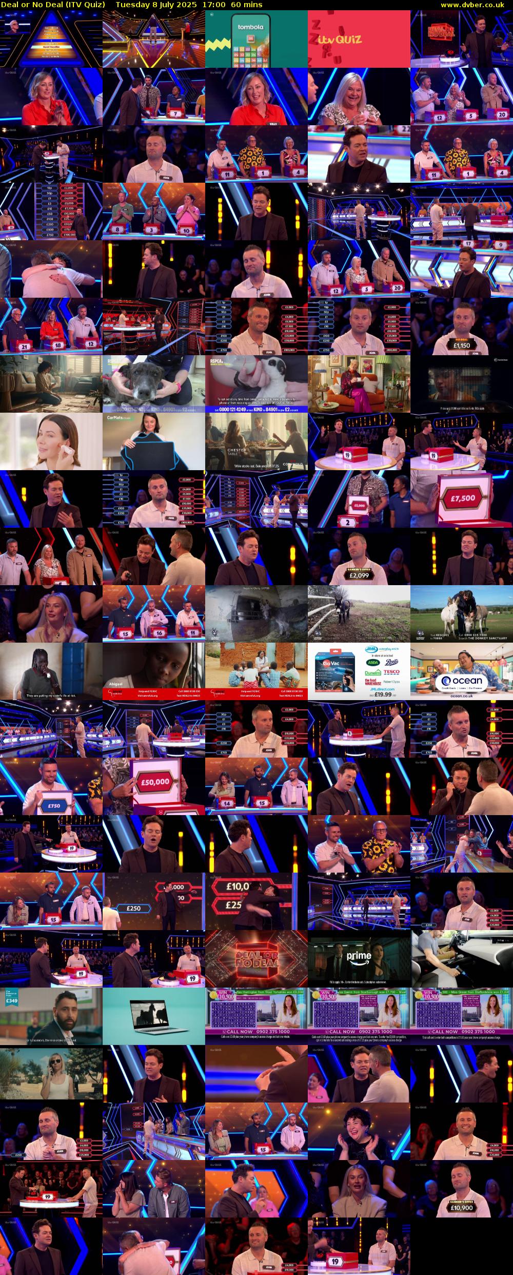 Deal or No Deal (ITV Quiz) Tuesday 8 July 2025 17:00 - 18:00