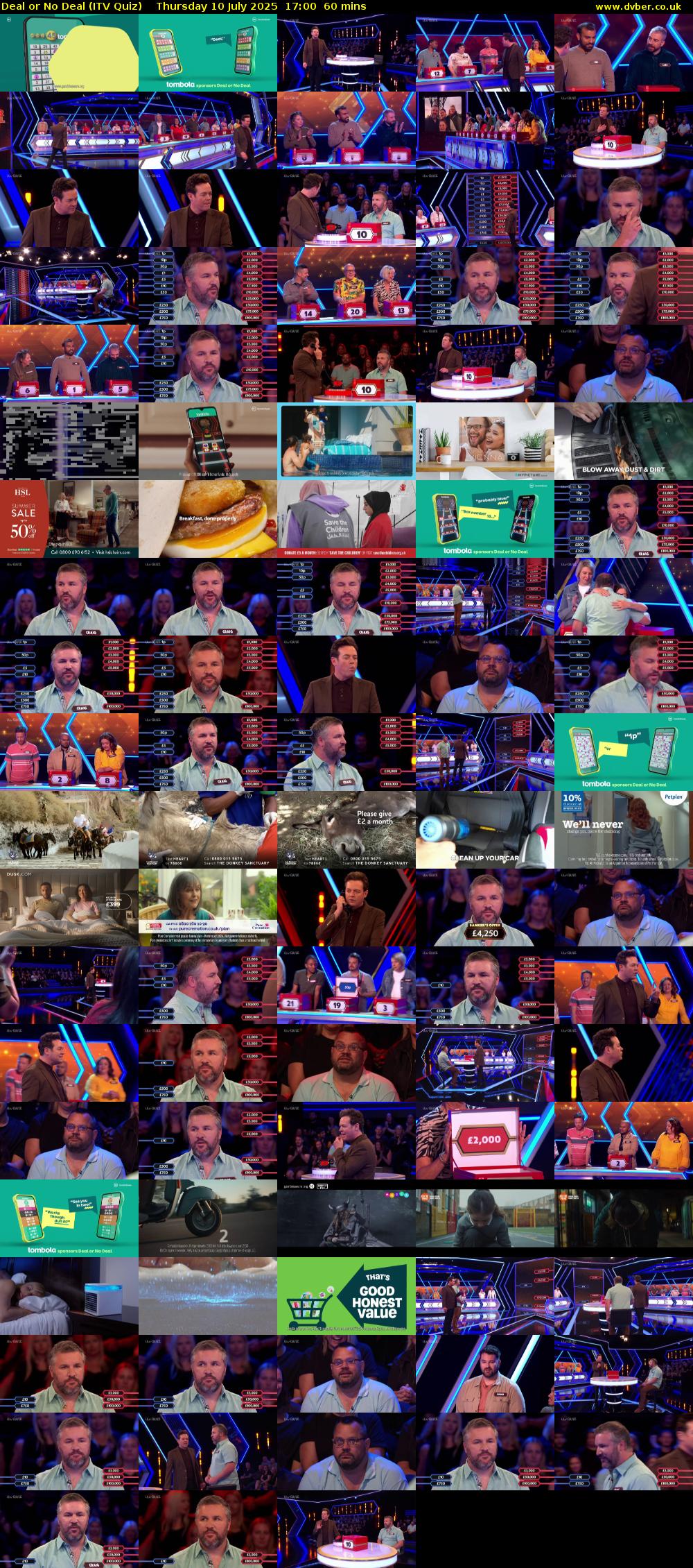 Deal or No Deal (ITV Quiz) Thursday 10 July 2025 17:00 - 18:00