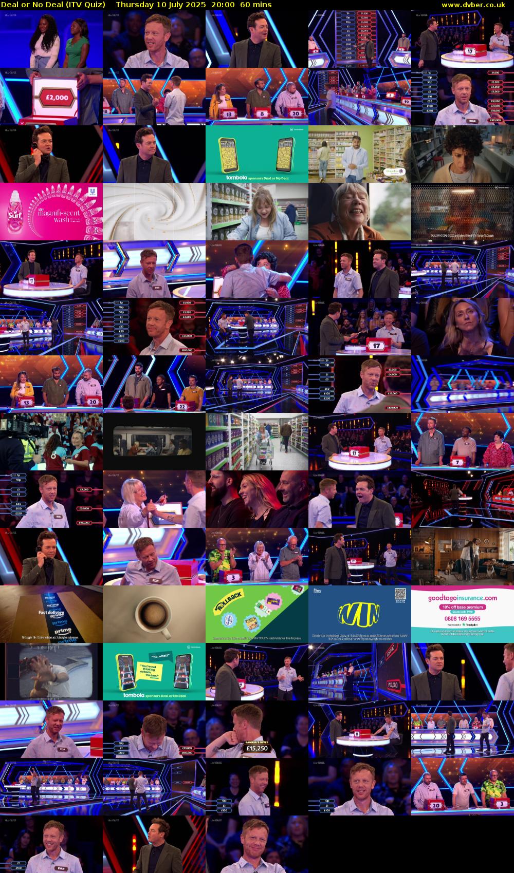 Deal or No Deal (ITV Quiz) Thursday 10 July 2025 20:00 - 21:00
