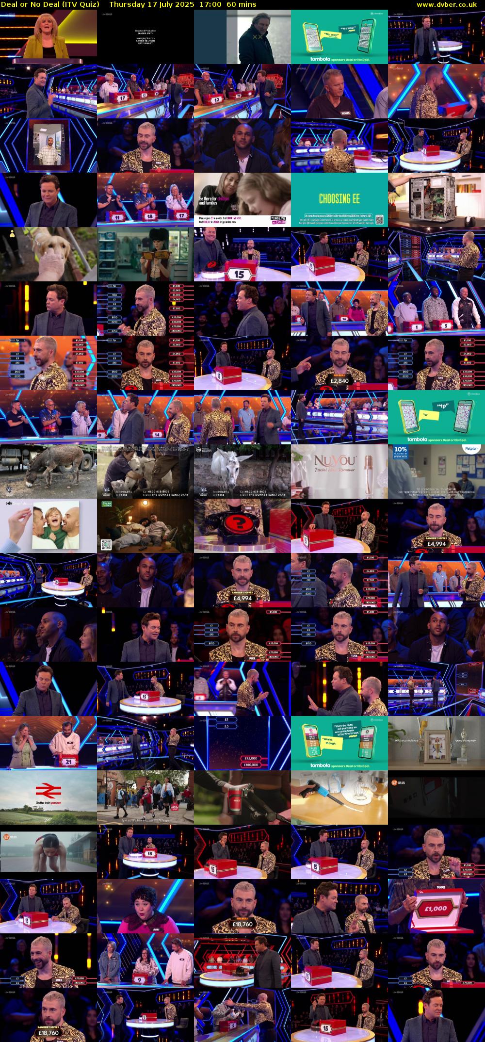 Deal or No Deal (ITV Quiz) Thursday 17 July 2025 17:00 - 18:00