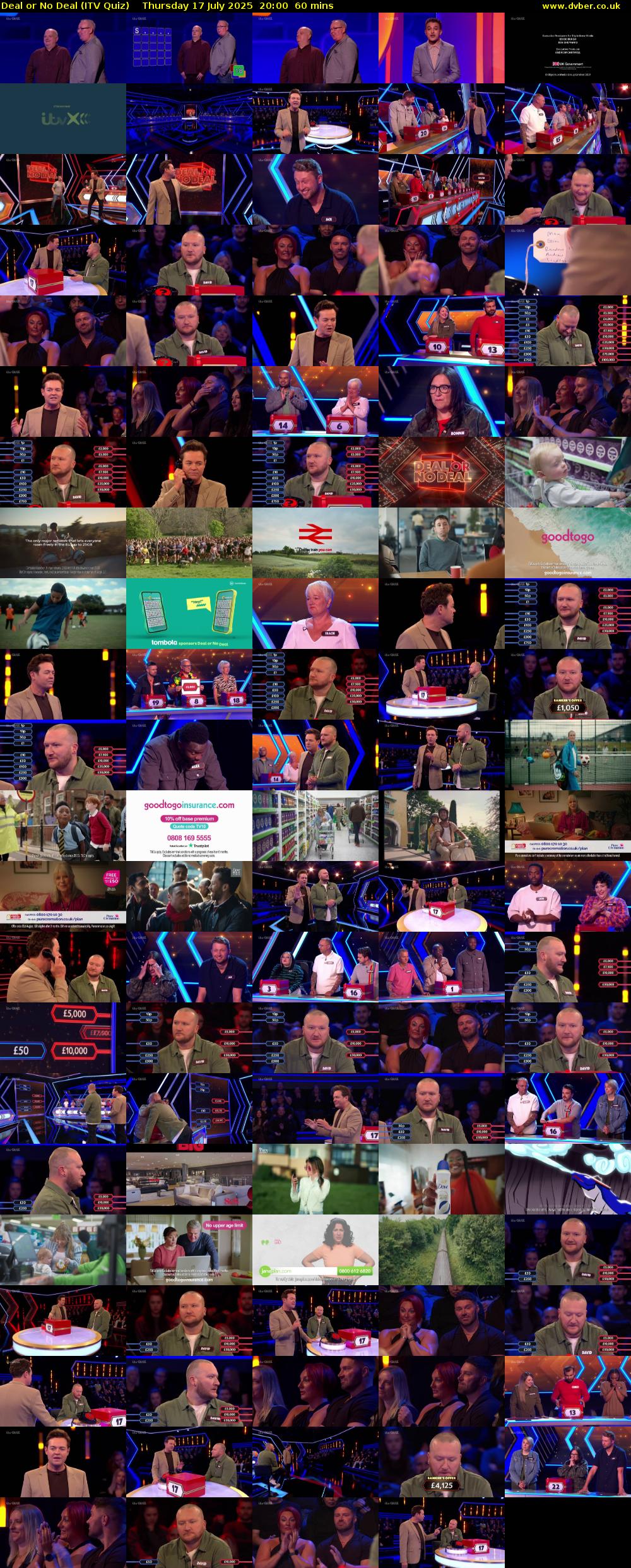 Deal or No Deal (ITV Quiz) Thursday 17 July 2025 20:00 - 21:00