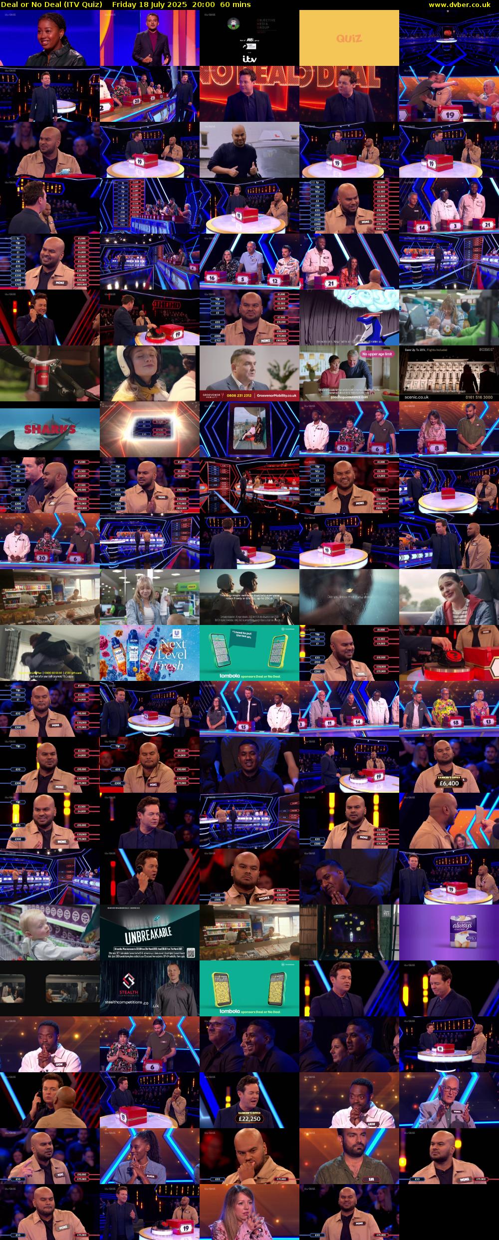 Deal or No Deal (ITV Quiz) Friday 18 July 2025 20:00 - 21:00