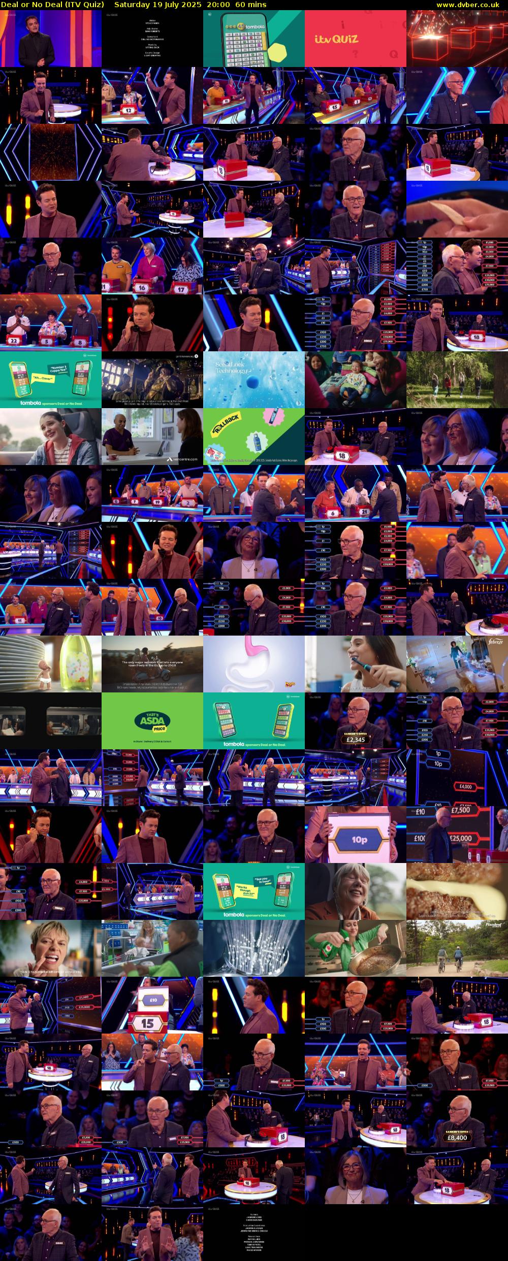 Deal or No Deal (ITV Quiz) Saturday 19 July 2025 20:00 - 21:00