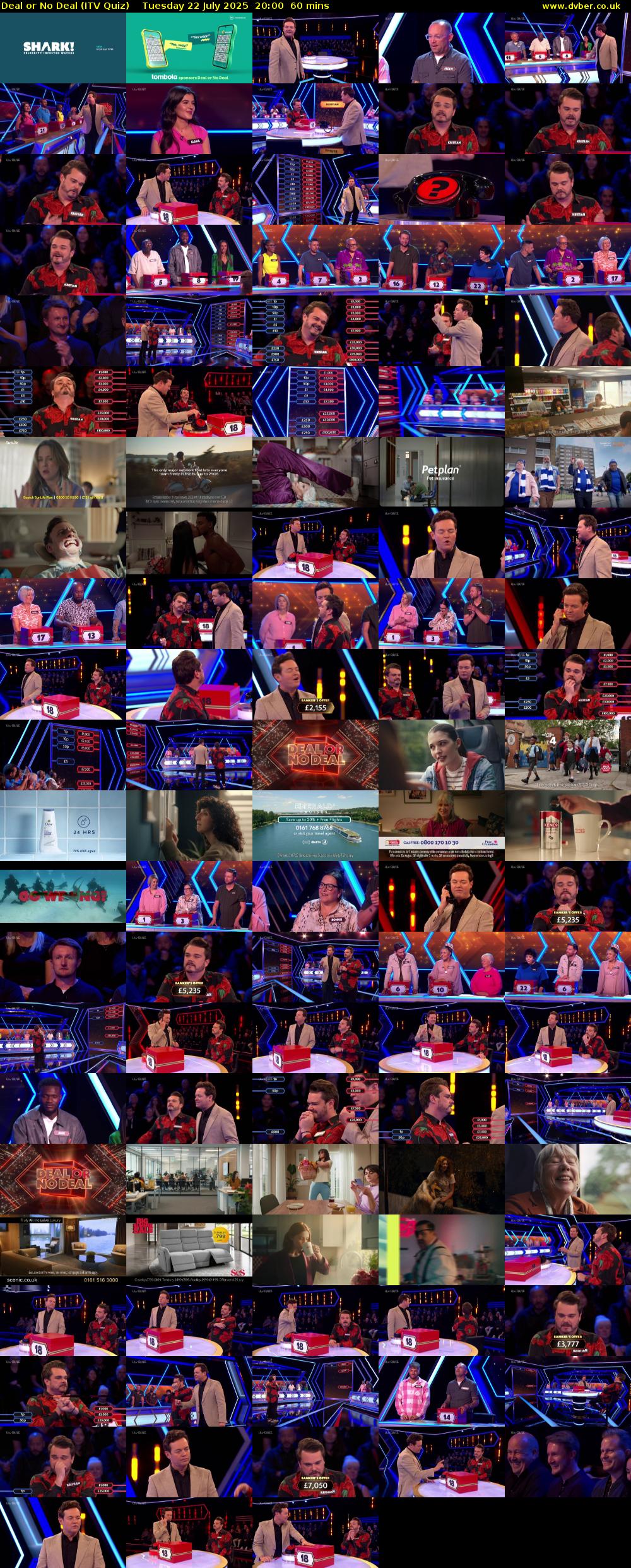 Deal or No Deal (ITV Quiz) Tuesday 22 July 2025 20:00 - 21:00