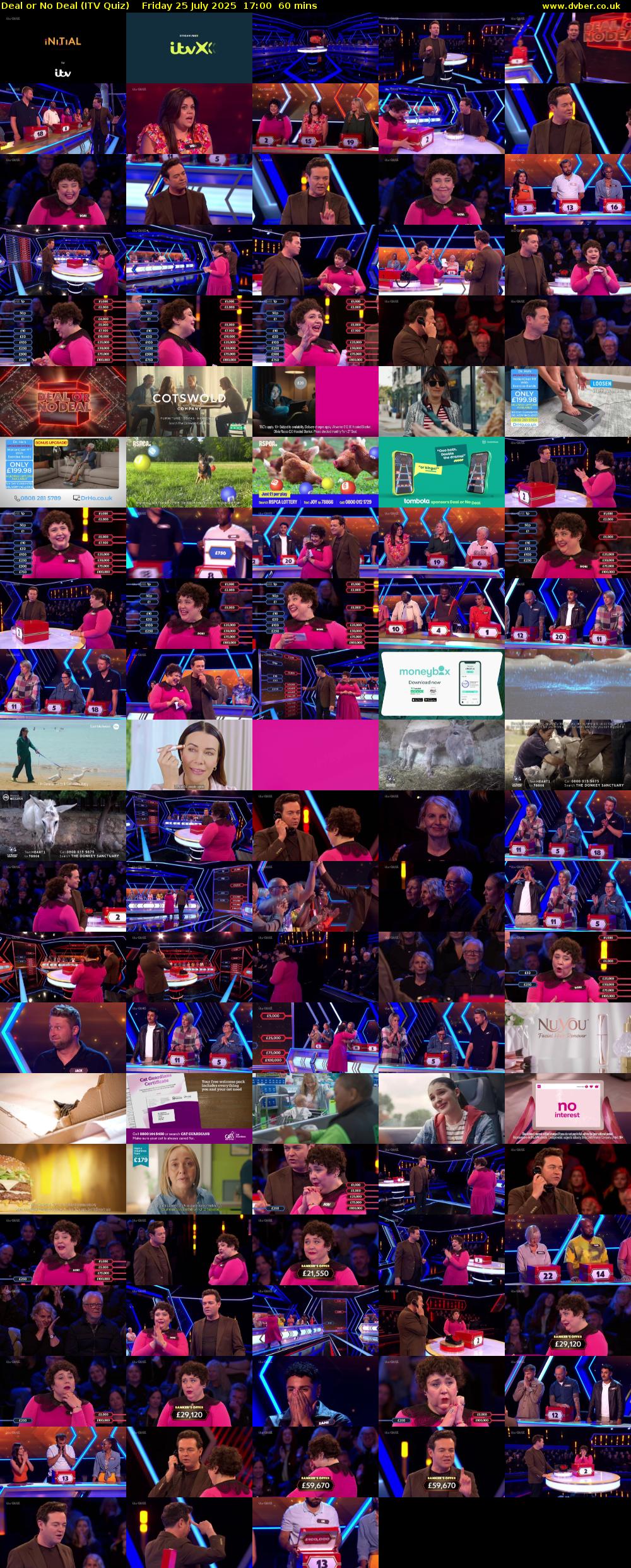 Deal or No Deal (ITV Quiz) Friday 25 July 2025 17:00 - 18:00