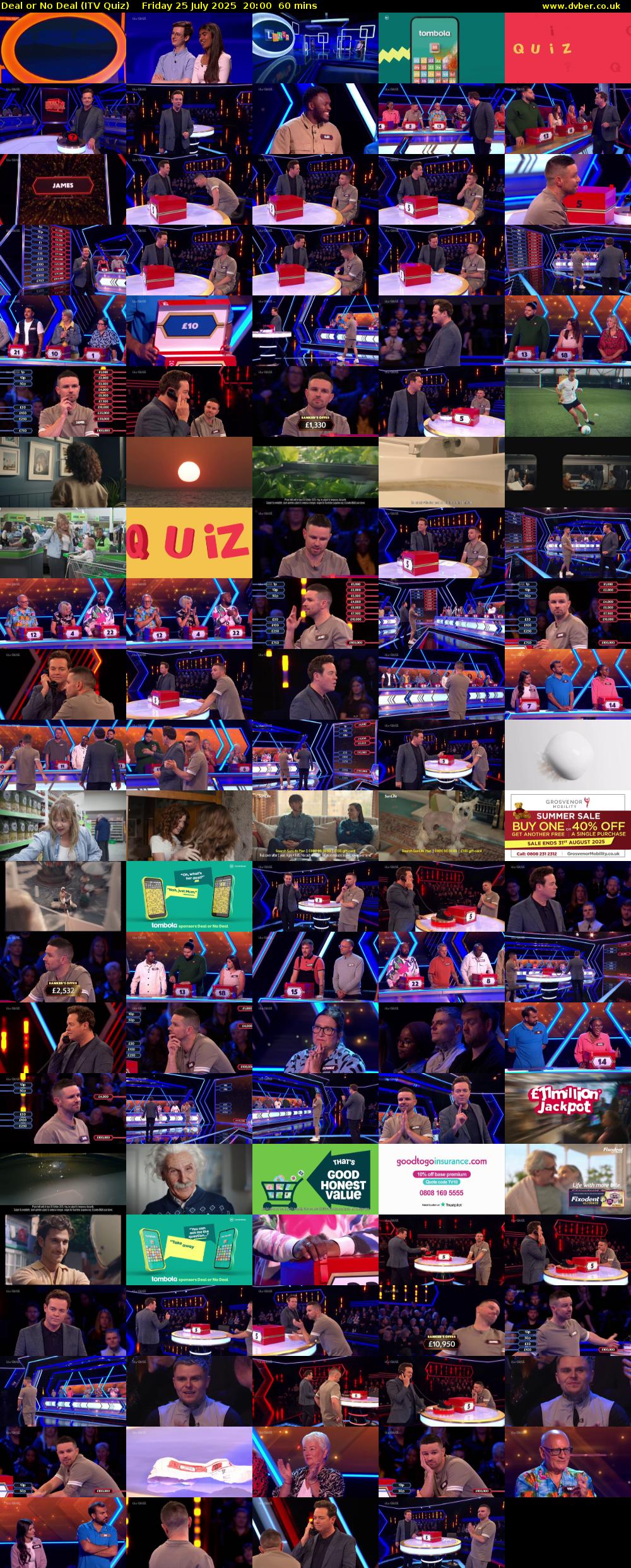 Deal or No Deal (ITV Quiz) Friday 25 July 2025 20:00 - 21:00