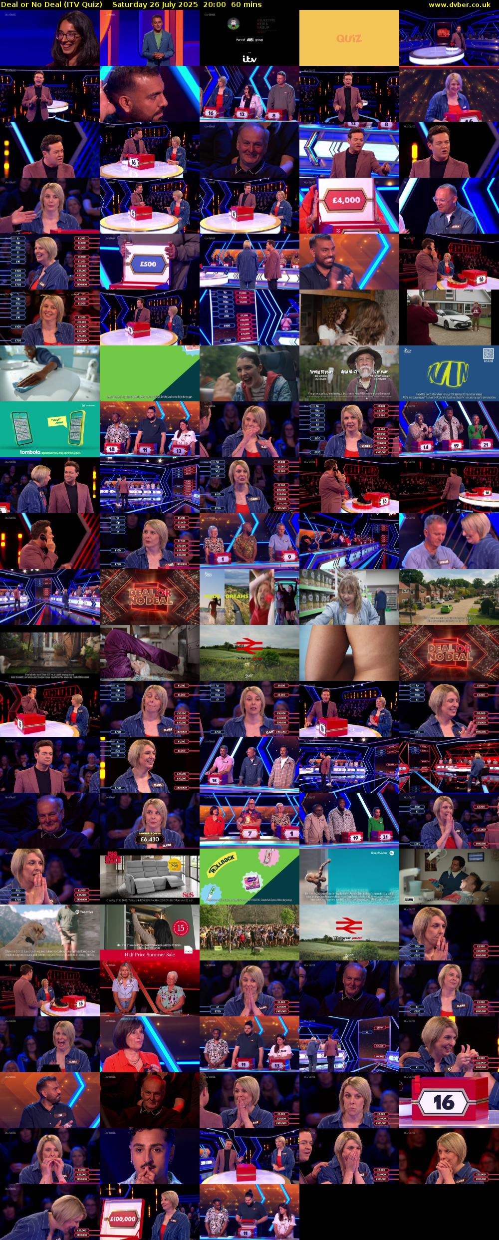 Deal or No Deal (ITV Quiz) Saturday 26 July 2025 20:00 - 21:00