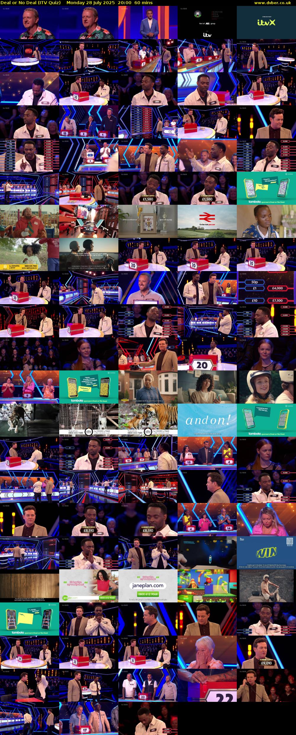Deal or No Deal (ITV Quiz) Monday 28 July 2025 20:00 - 21:00