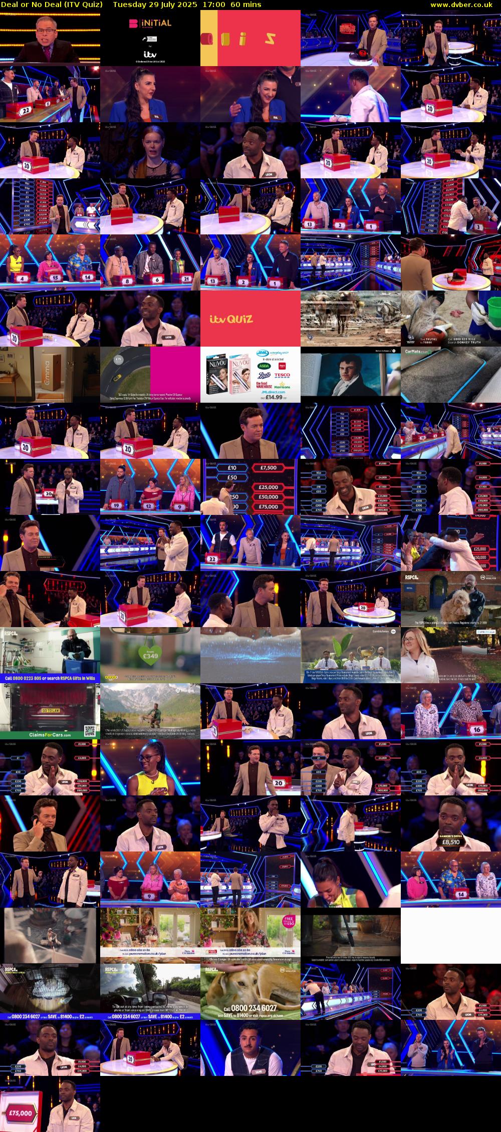 Deal or No Deal (ITV Quiz) Tuesday 29 July 2025 17:00 - 18:00