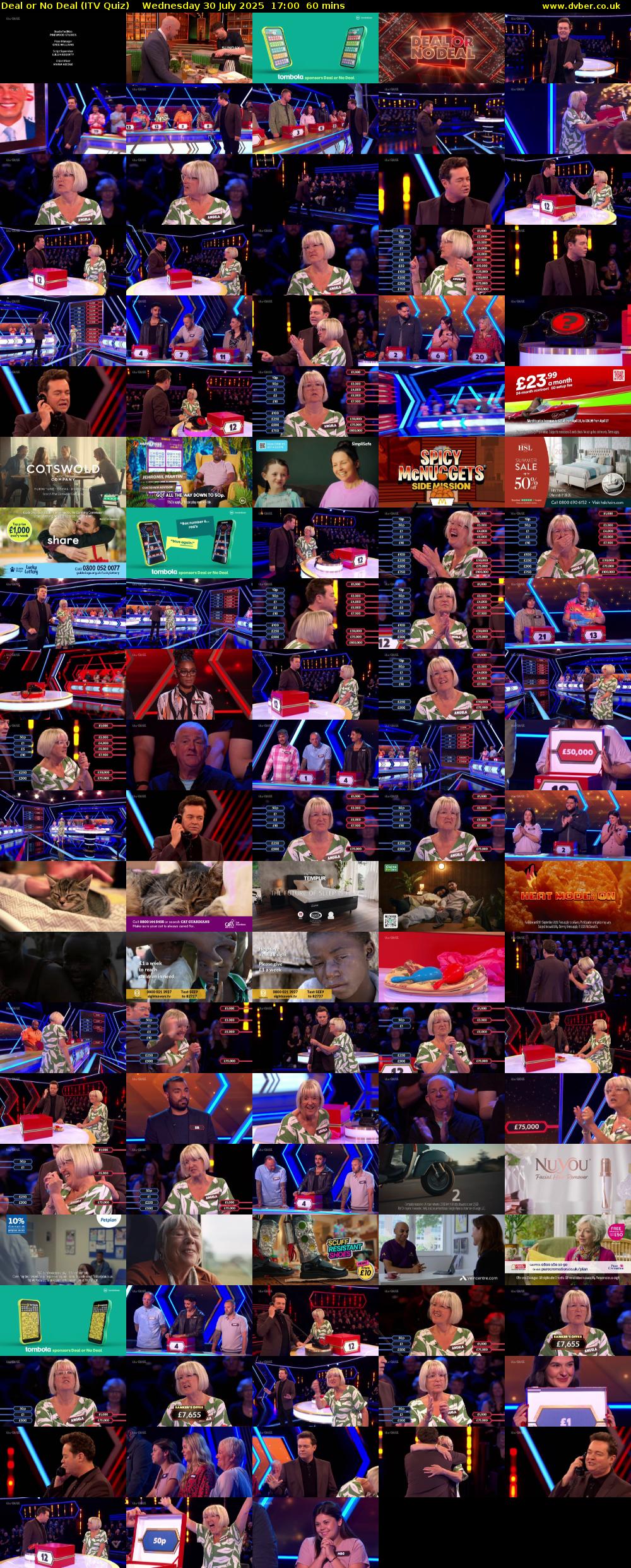Deal or No Deal (ITV Quiz) Wednesday 30 July 2025 17:00 - 18:00