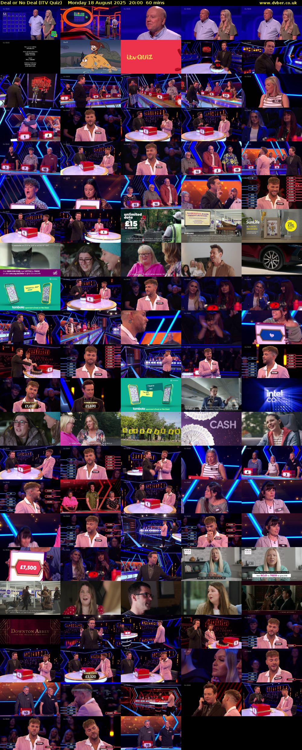 Deal or No Deal (ITV Quiz) Monday 18 August 2025 20:00 - 21:00