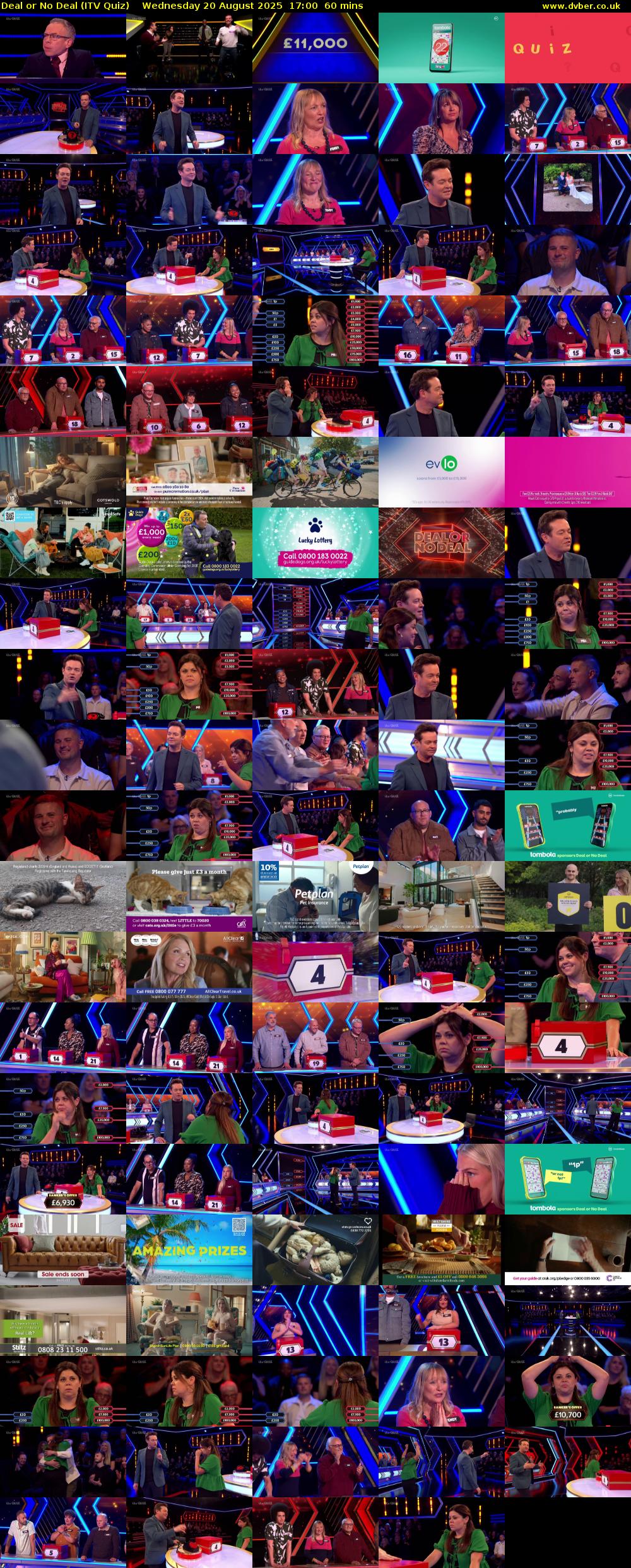 Deal or No Deal (ITV Quiz) Wednesday 20 August 2025 17:00 - 18:00