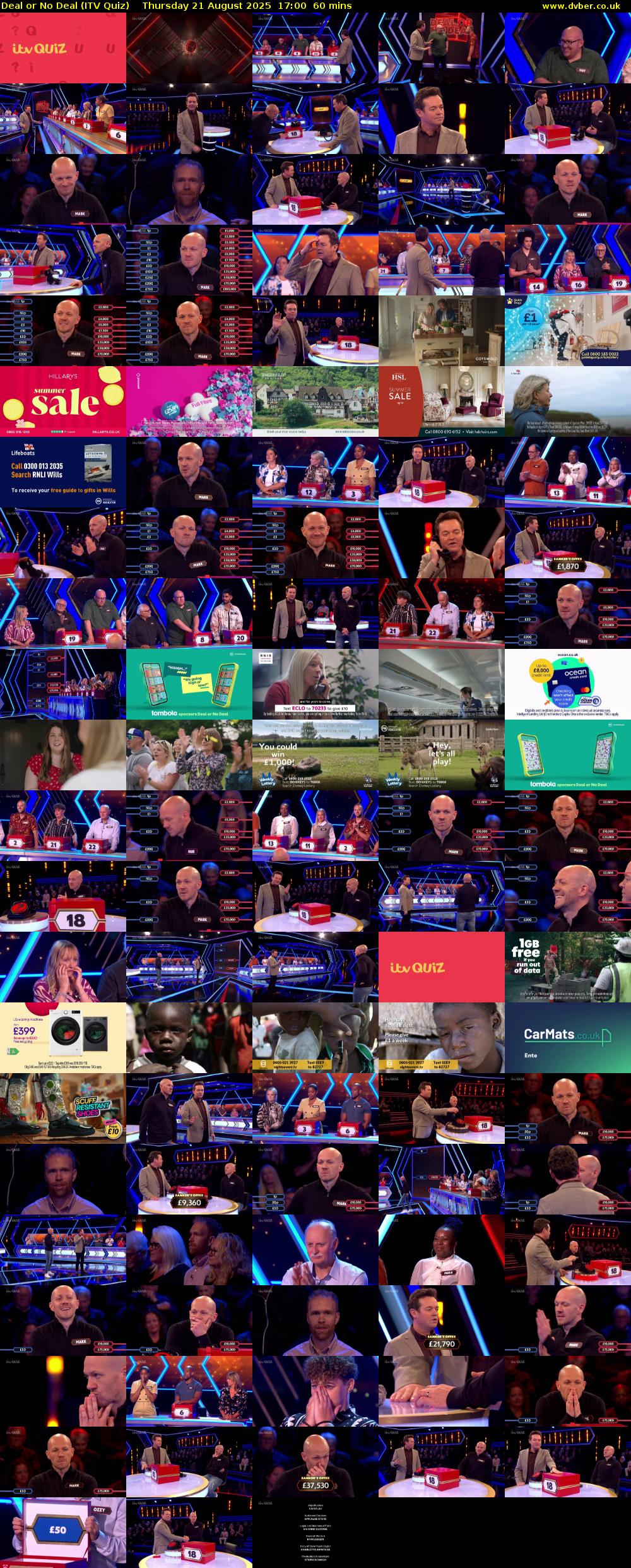 Deal or No Deal (ITV Quiz) Thursday 21 August 2025 17:00 - 18:00