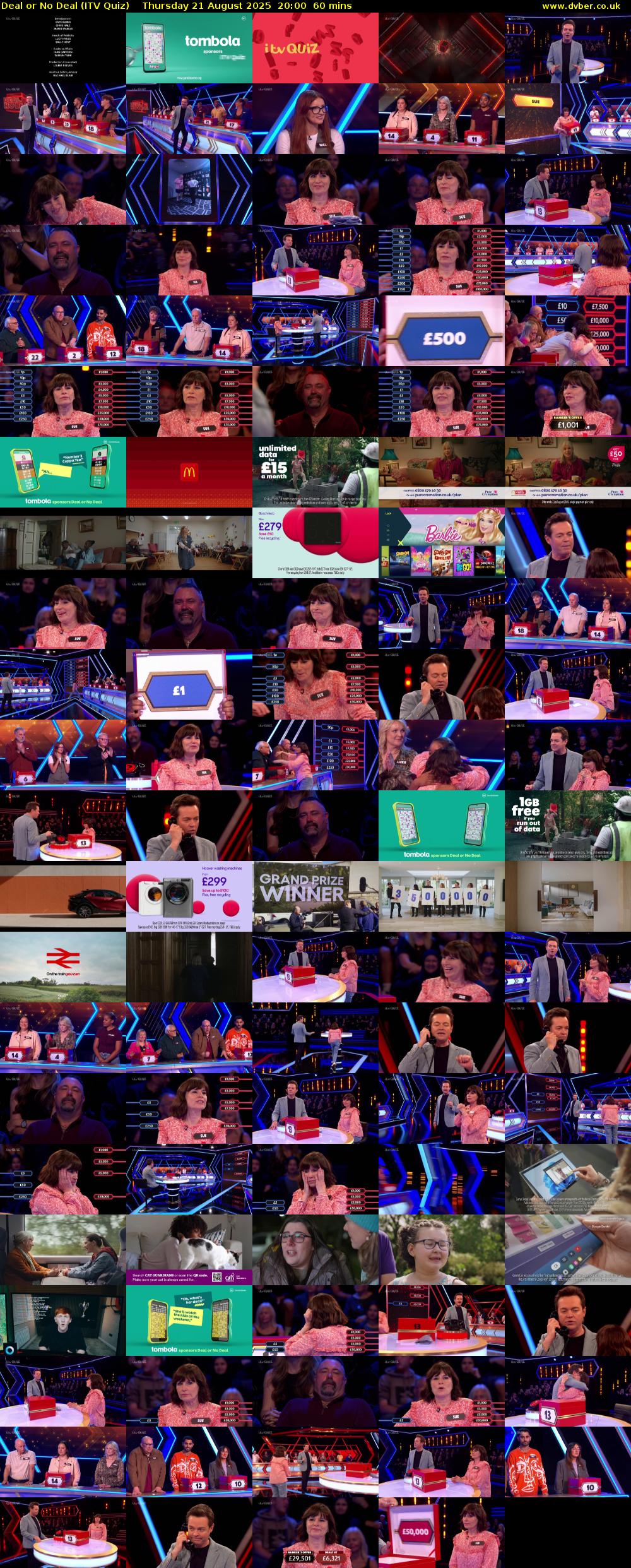 Deal or No Deal (ITV Quiz) Thursday 21 August 2025 20:00 - 21:00