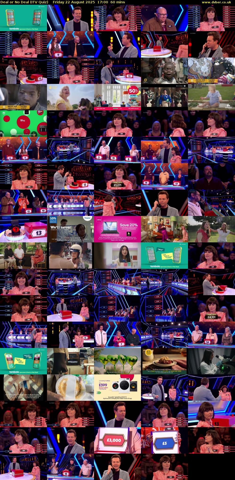Deal or No Deal (ITV Quiz) Friday 22 August 2025 17:00 - 18:00
