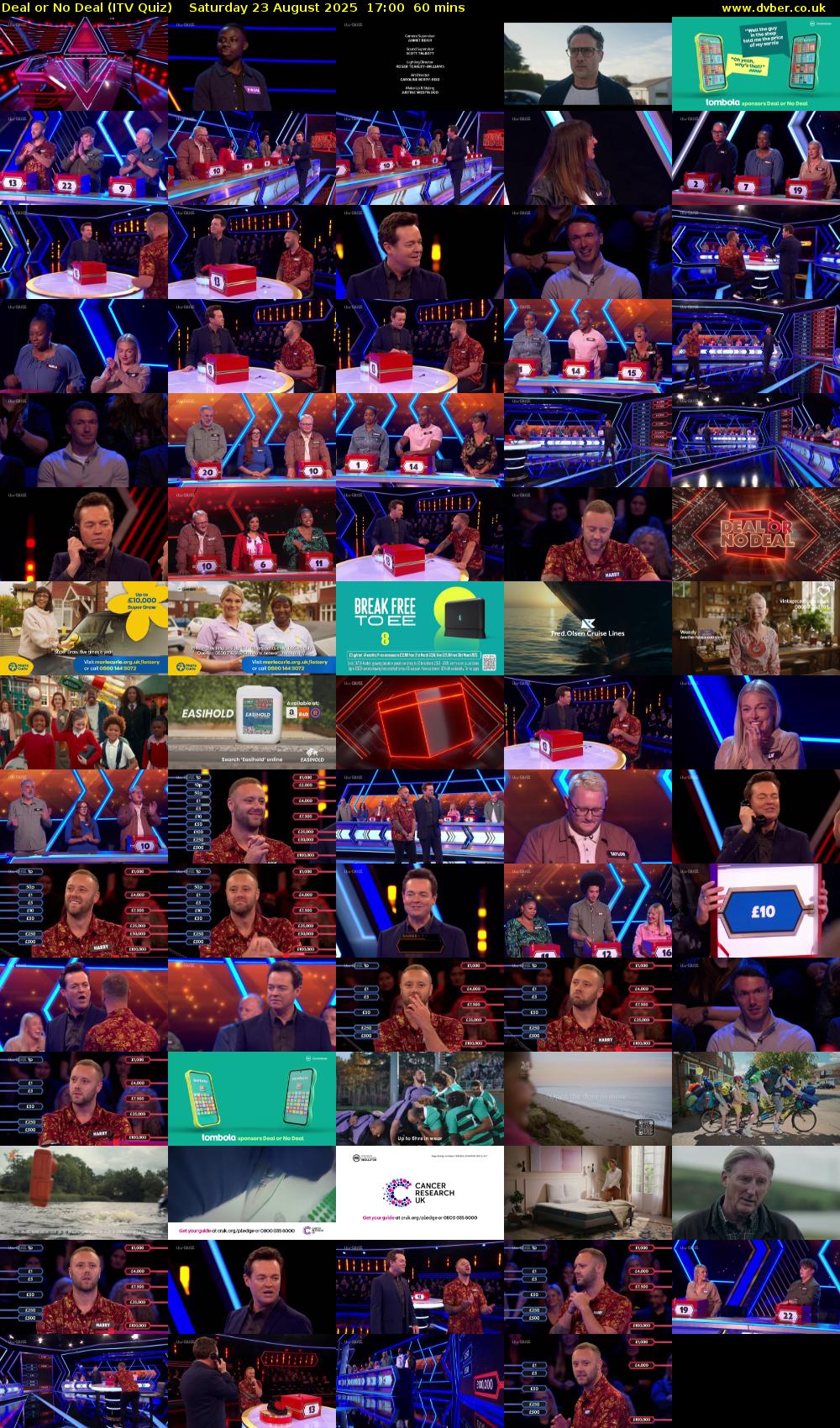 Deal or No Deal (ITV Quiz) Saturday 23 August 2025 17:00 - 18:00