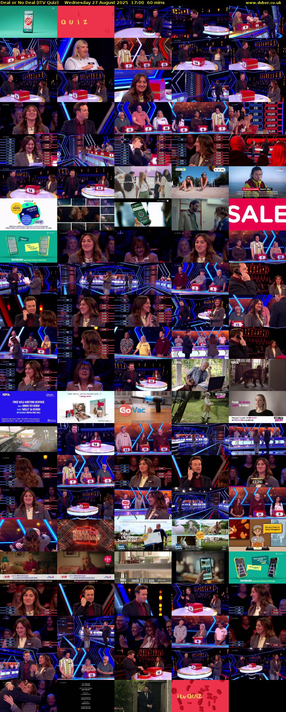 Deal or No Deal (ITV Quiz) Wednesday 27 August 2025 17:00 - 18:00