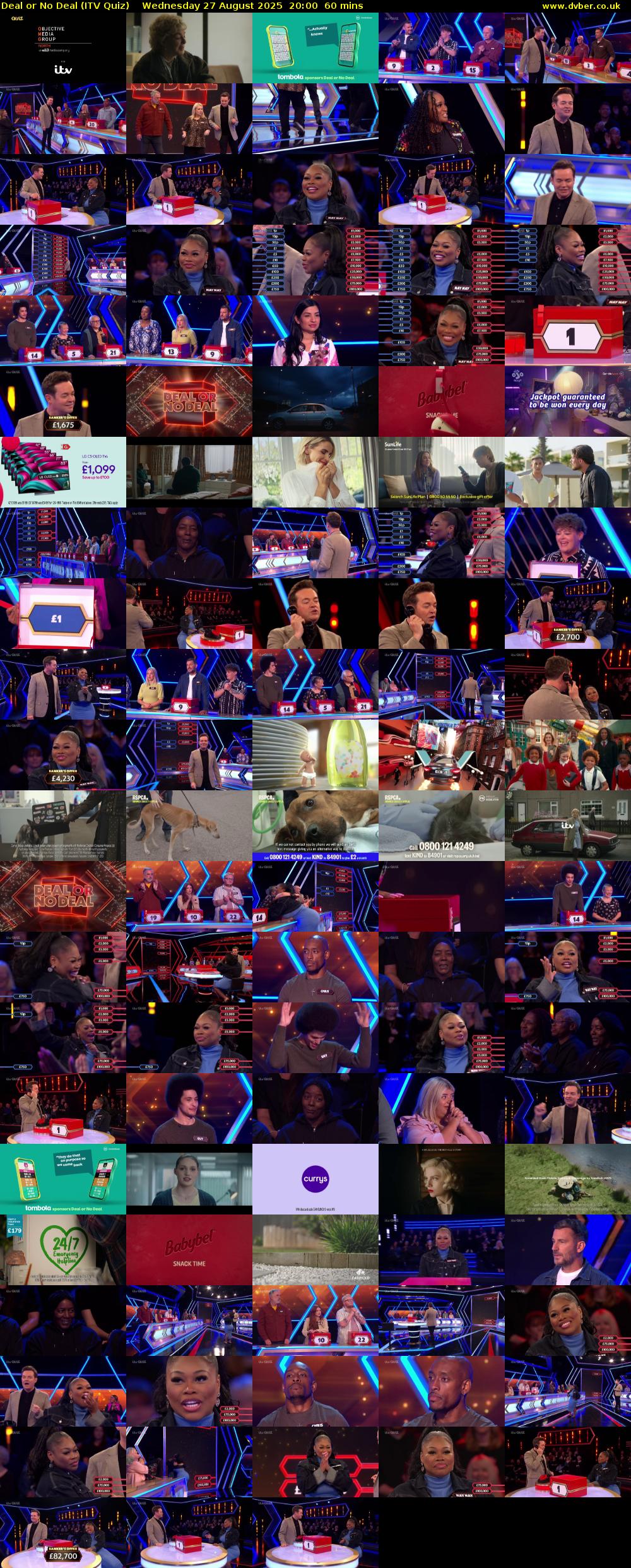 Deal or No Deal (ITV Quiz) Wednesday 27 August 2025 20:00 - 21:00