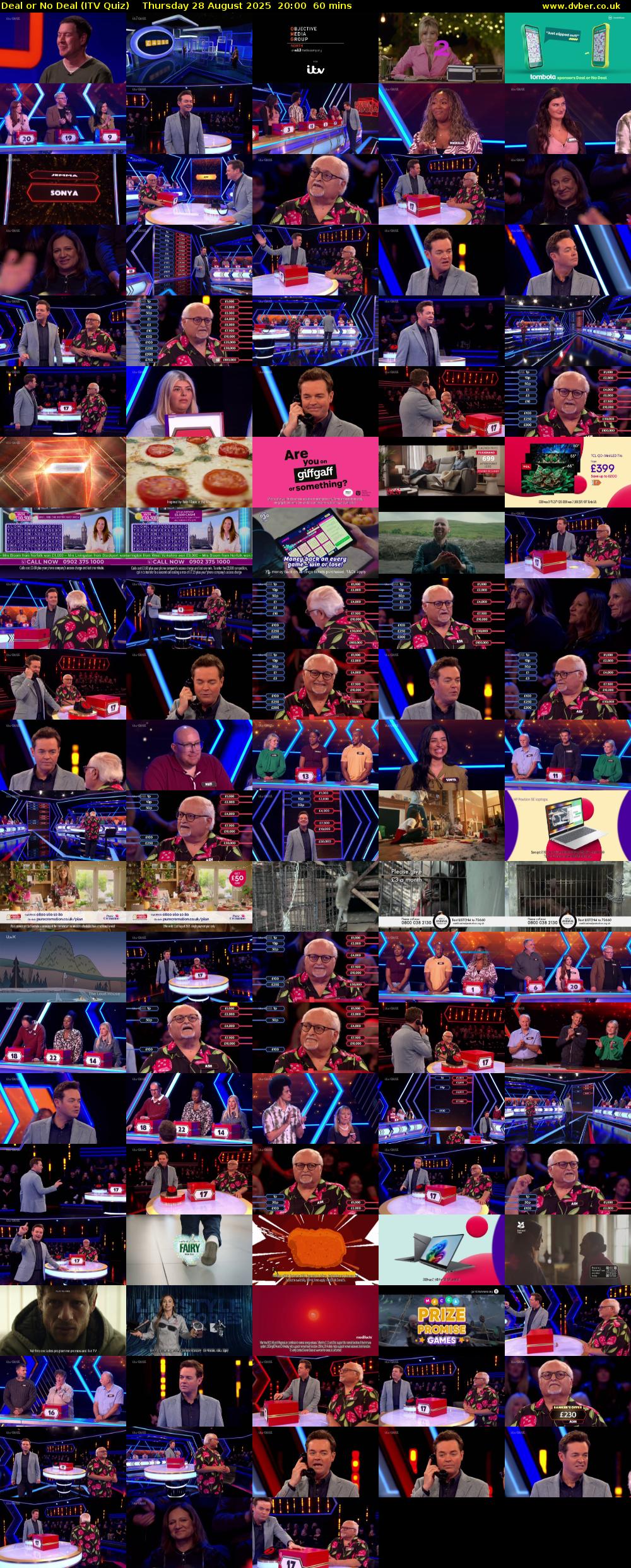 Deal or No Deal (ITV Quiz) Thursday 28 August 2025 20:00 - 21:00