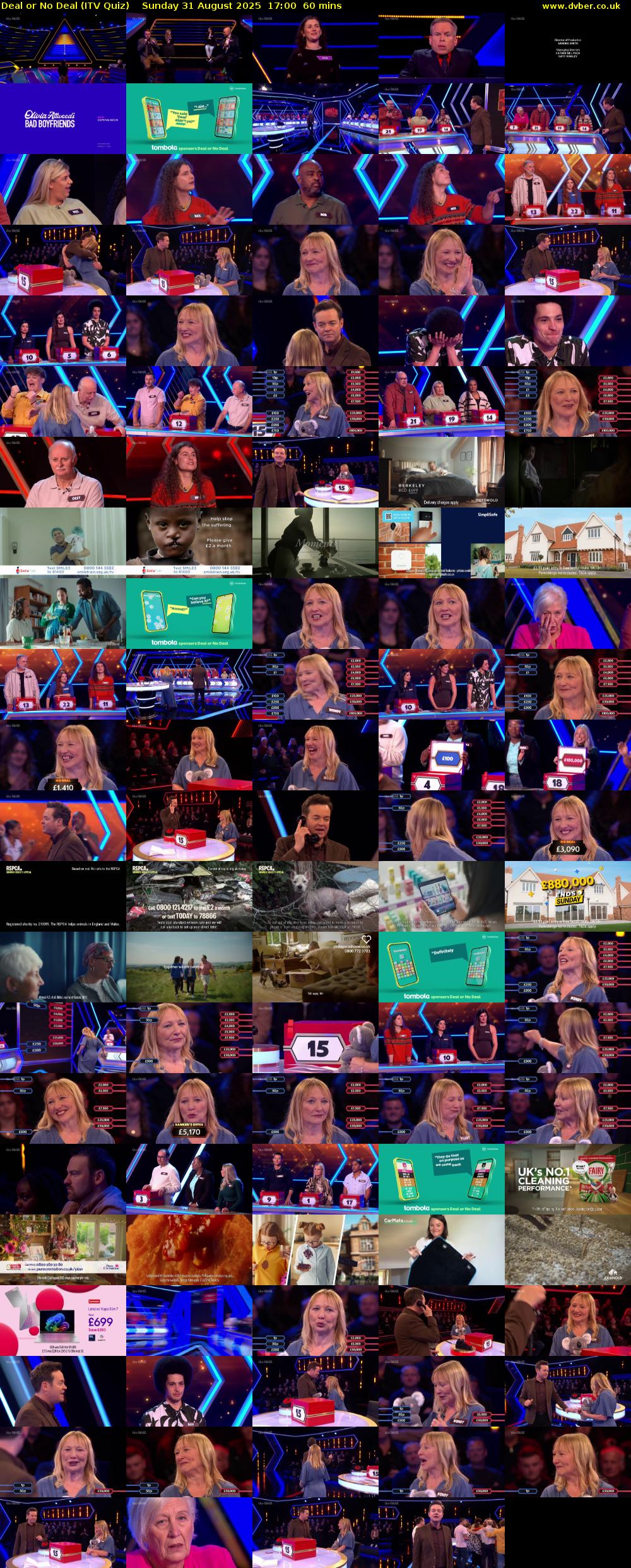 Deal or No Deal (ITV Quiz) Sunday 31 August 2025 17:00 - 18:00