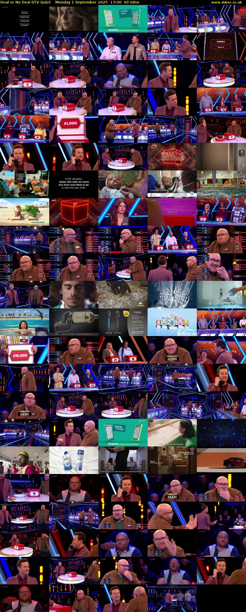 Deal or No Deal (ITV Quiz) Monday 1 September 2025 17:00 - 18:00