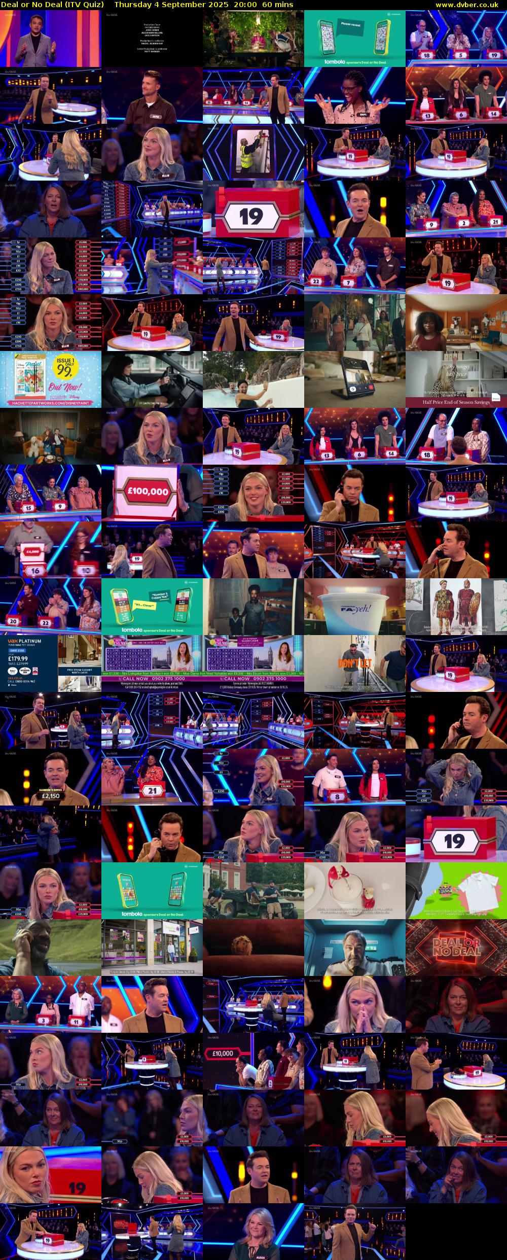 Deal or No Deal (ITV Quiz) Thursday 4 September 2025 20:00 - 21:00
