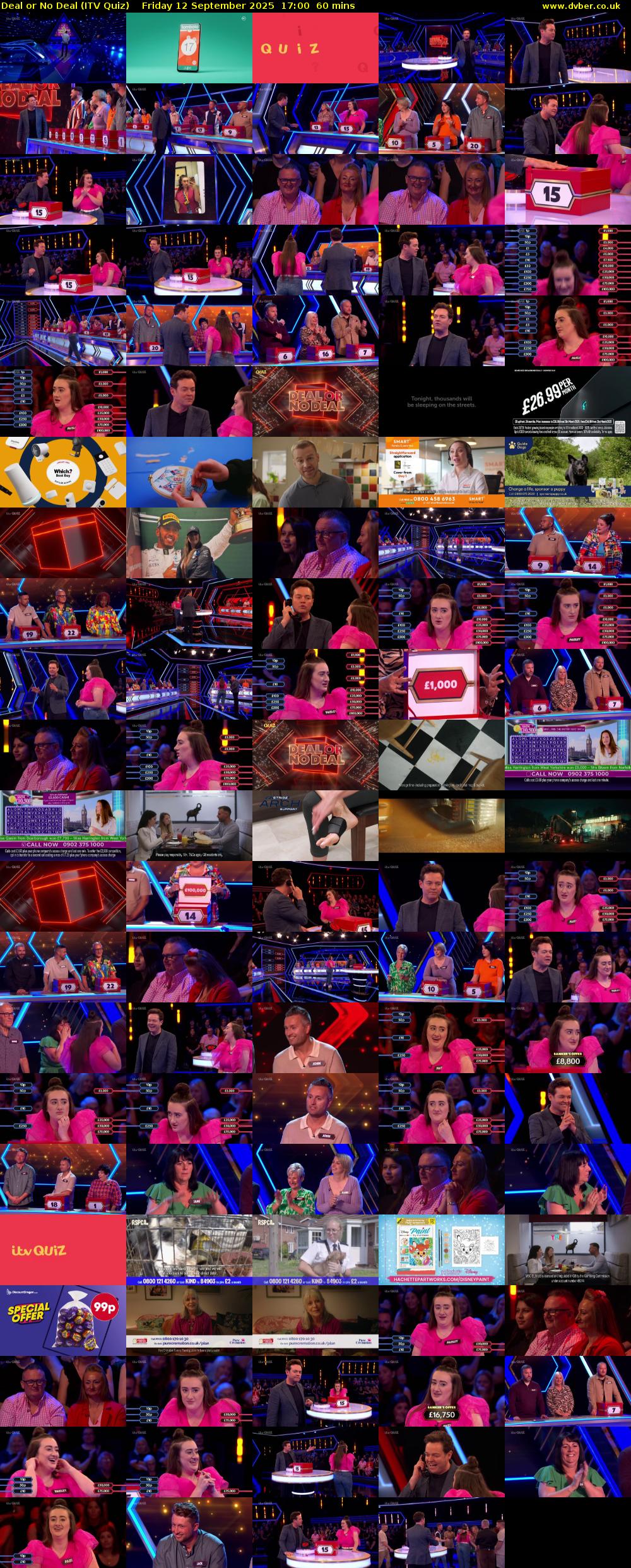 Deal or No Deal (ITV Quiz) Friday 12 September 2025 17:00 - 18:00