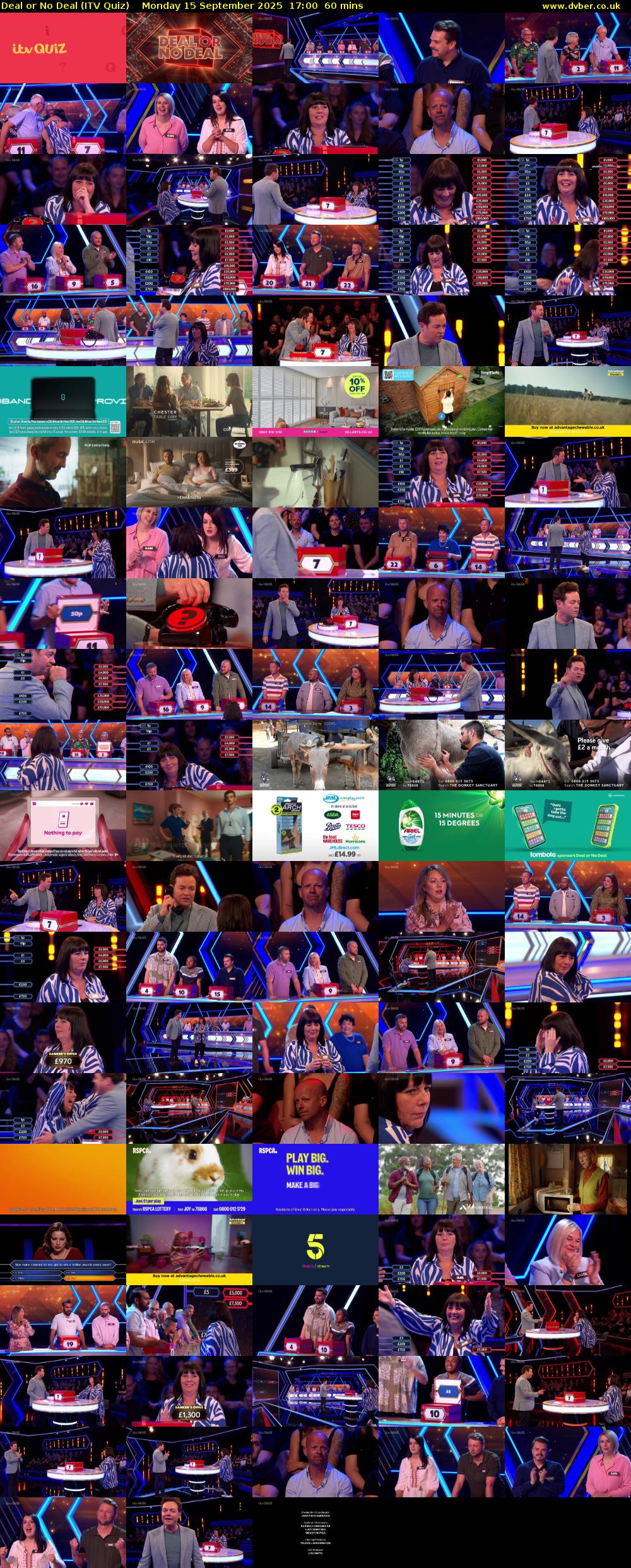Deal or No Deal (ITV Quiz) Monday 15 September 2025 17:00 - 18:00