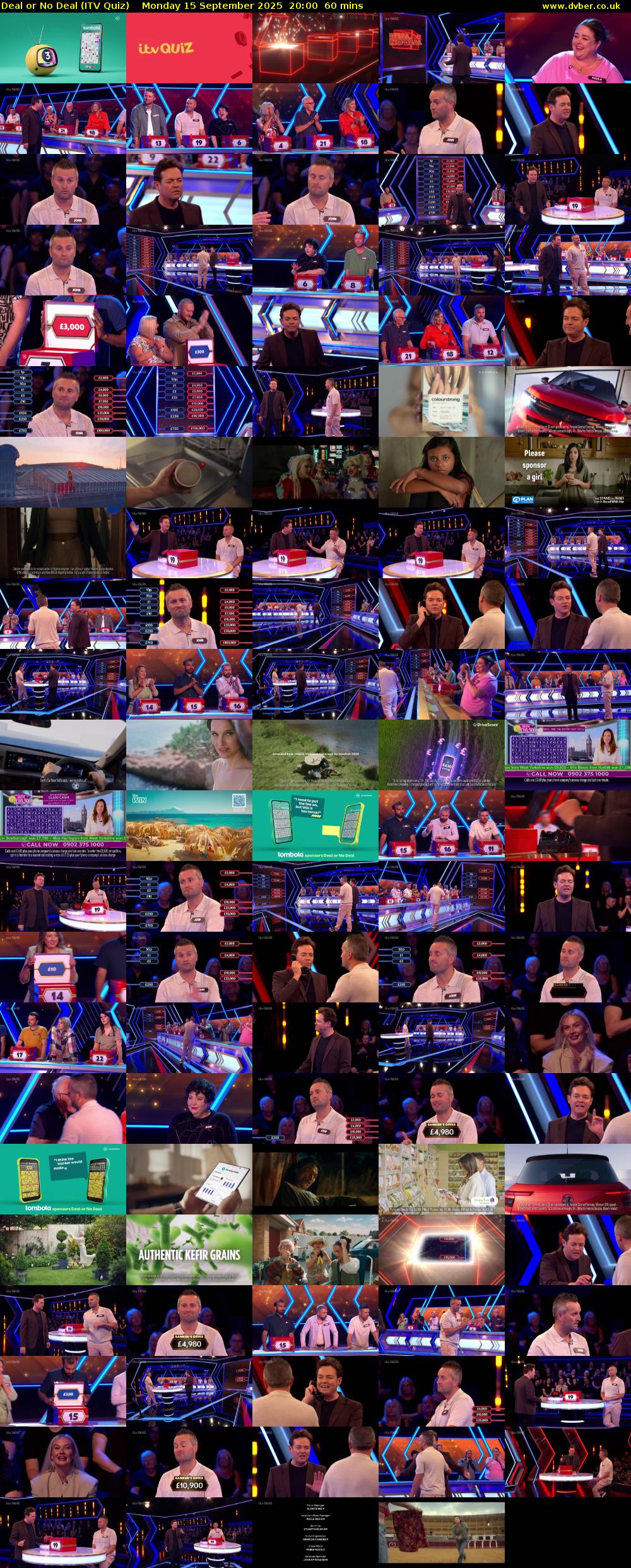 Deal or No Deal (ITV Quiz) Monday 15 September 2025 20:00 - 21:00