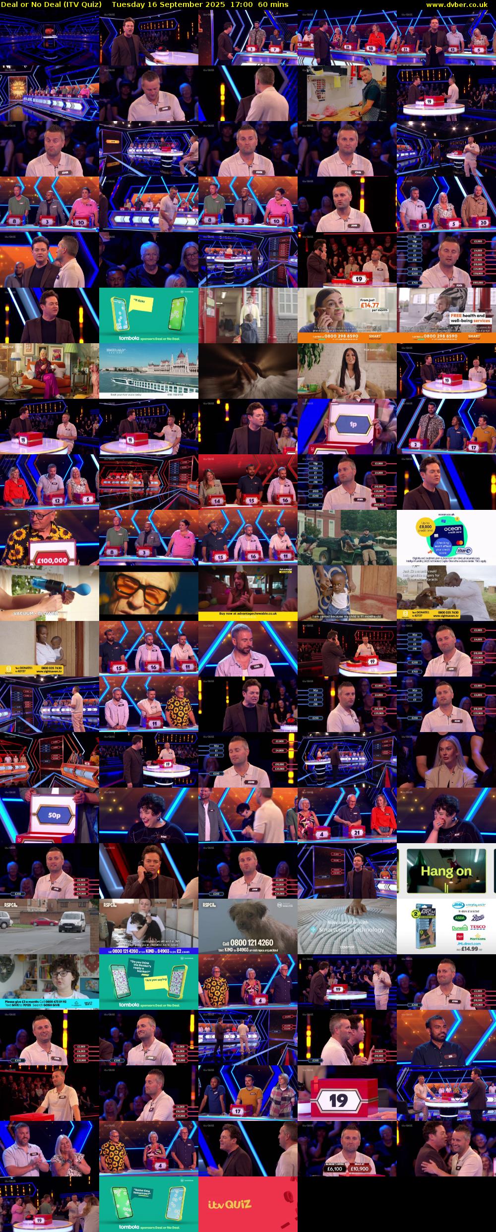 Deal or No Deal (ITV Quiz) Tuesday 16 September 2025 17:00 - 18:00