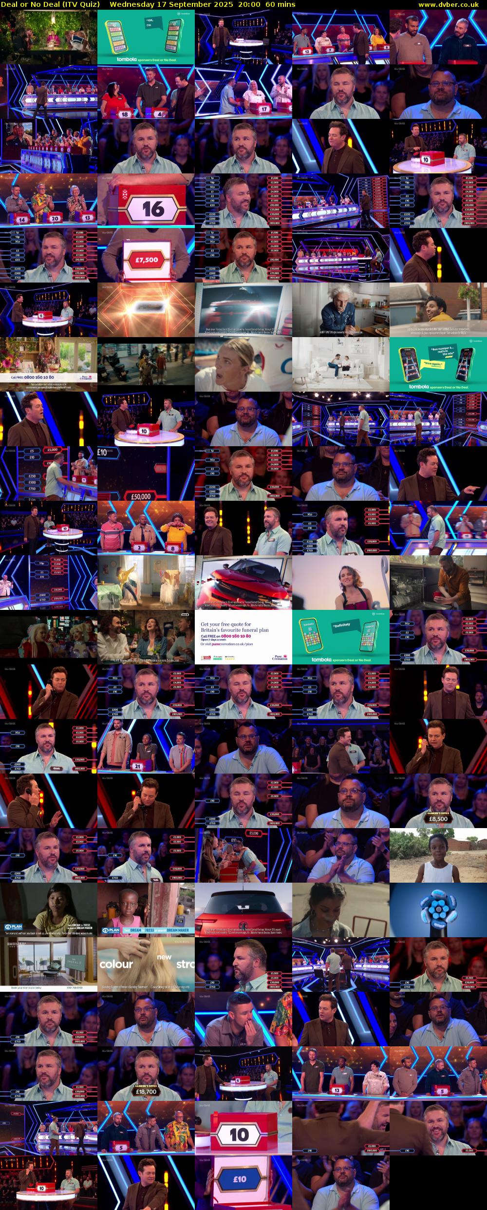 Deal or No Deal (ITV Quiz) Wednesday 17 September 2025 20:00 - 21:00