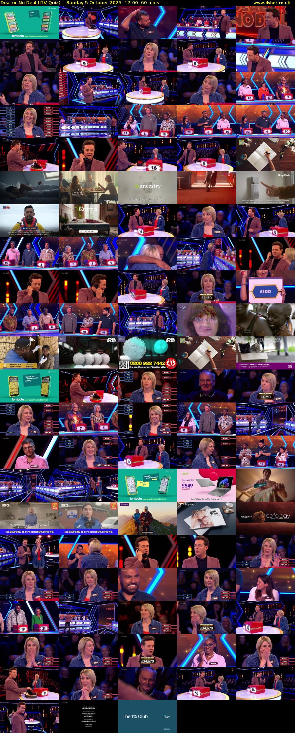 Deal or No Deal (ITV Quiz) Sunday 5 October 2025 17:00 - 18:00