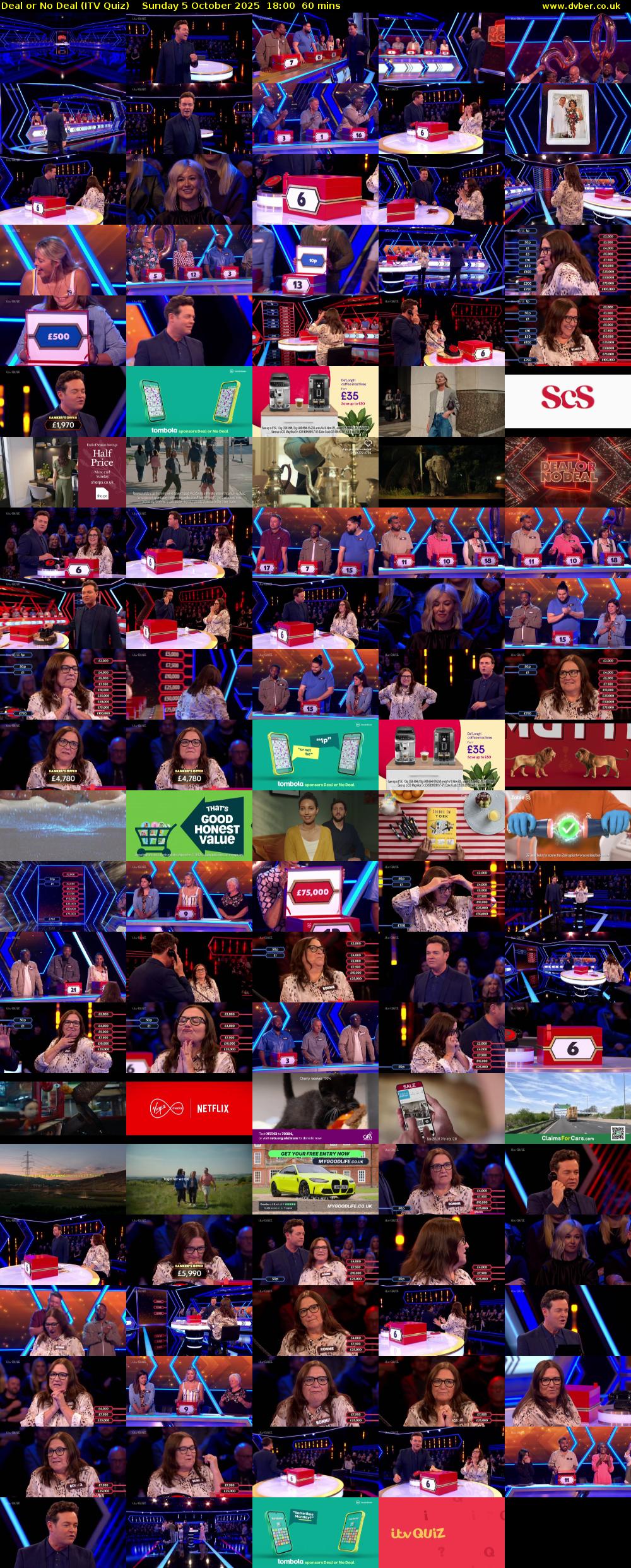 Deal or No Deal (ITV Quiz) Sunday 5 October 2025 18:00 - 19:00
