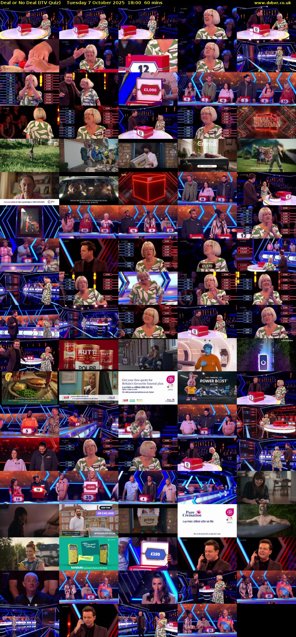 Deal or No Deal (ITV Quiz) Tuesday 7 October 2025 18:00 - 19:00