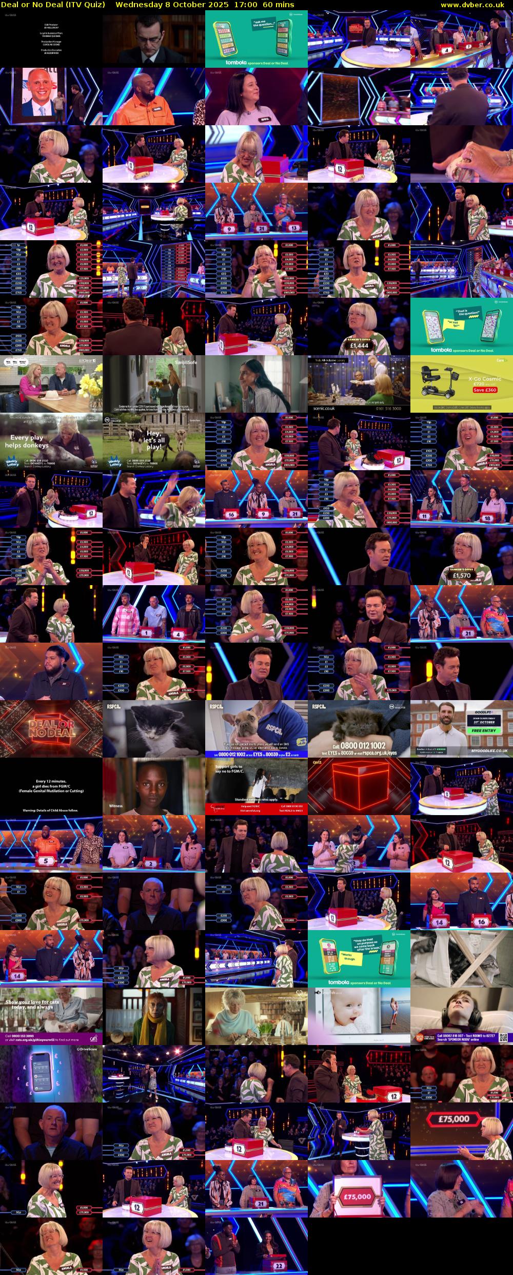 Deal or No Deal (ITV Quiz) Wednesday 8 October 2025 17:00 - 18:00