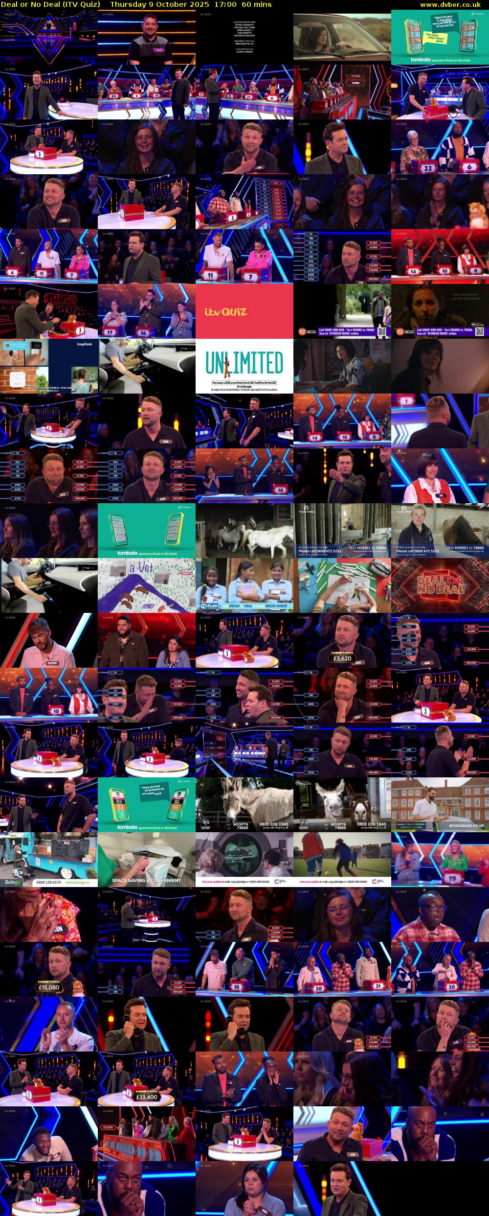 Deal or No Deal (ITV Quiz) Thursday 9 October 2025 17:00 - 18:00