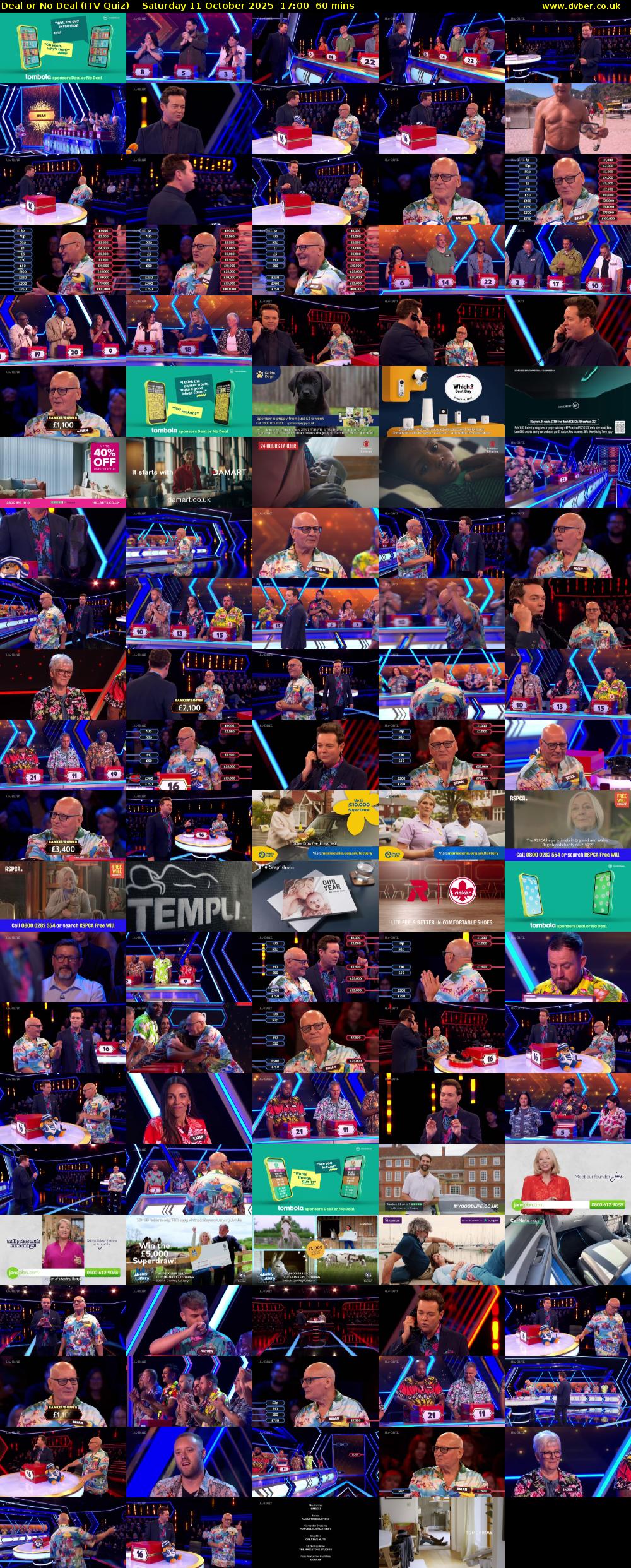 Deal or No Deal (ITV Quiz) Saturday 11 October 2025 17:00 - 18:00