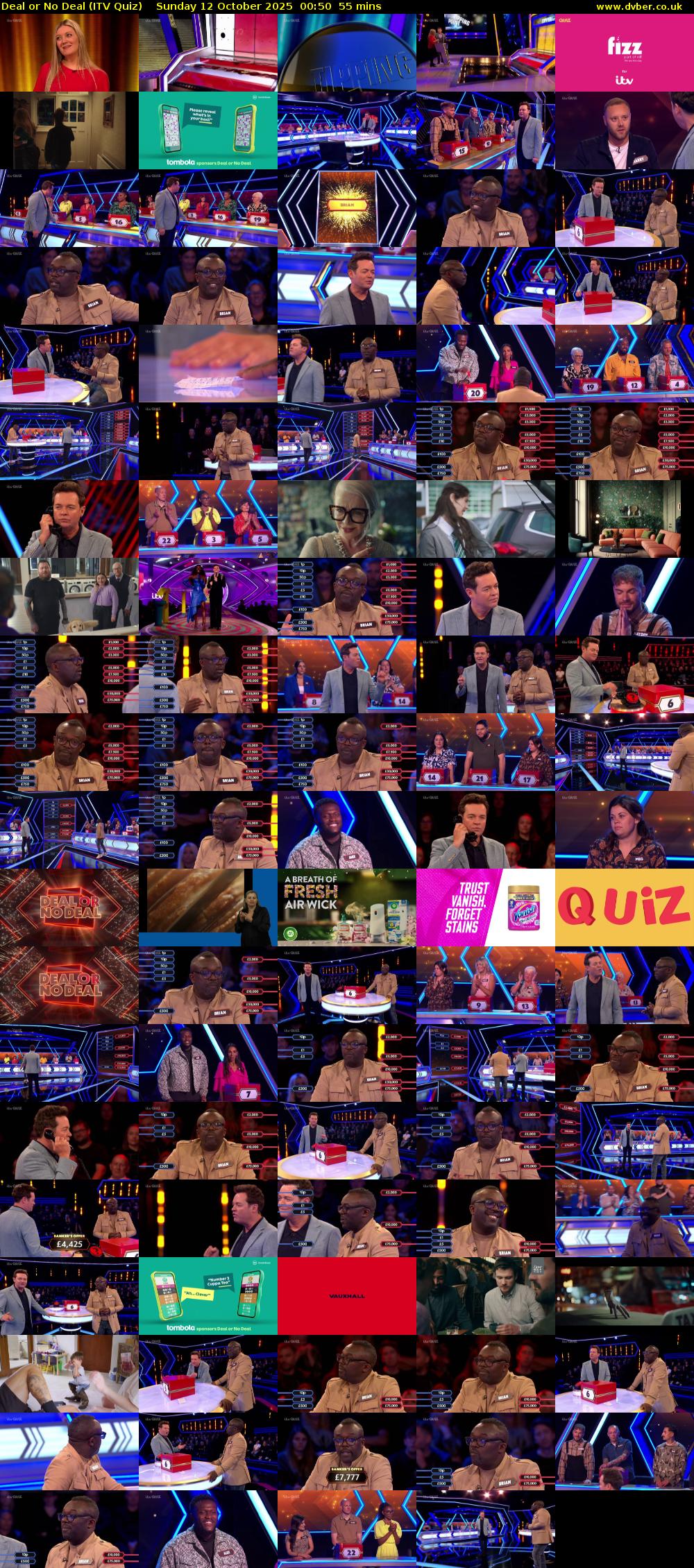 Deal or No Deal (ITV Quiz) Sunday 12 October 2025 00:50 - 01:45