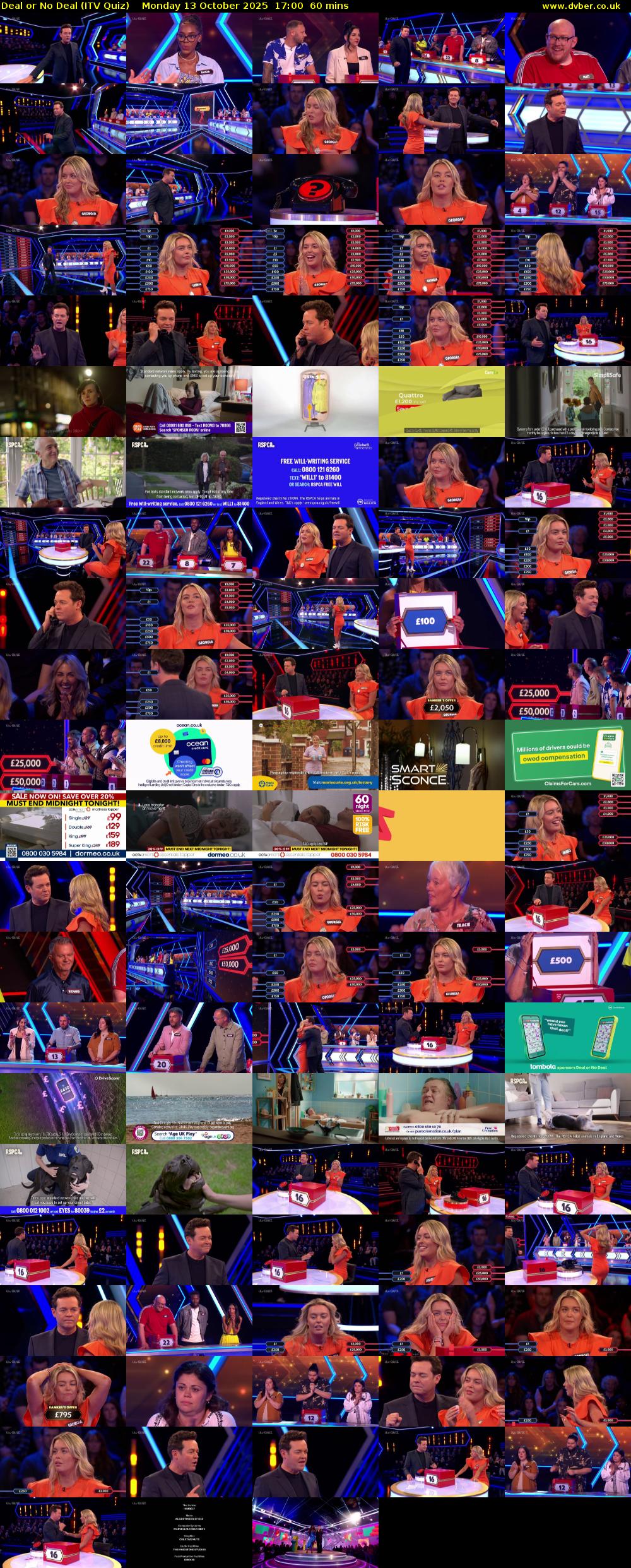 Deal or No Deal (ITV Quiz) Monday 13 October 2025 17:00 - 18:00