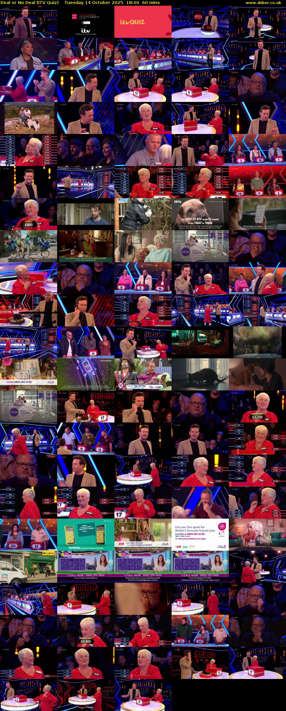 Deal or No Deal (ITV Quiz) Tuesday 14 October 2025 18:00 - 19:00