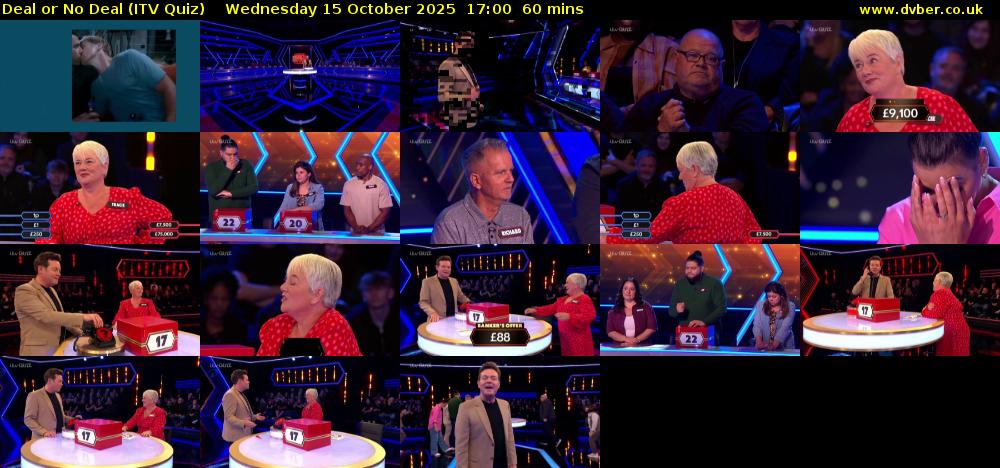 Deal or No Deal (ITV Quiz) Wednesday 15 October 2025 17:00 - 18:00