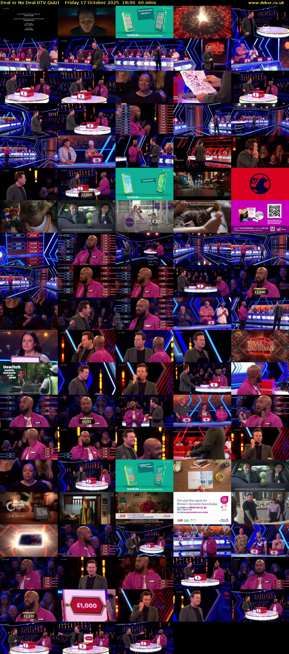 Deal or No Deal (ITV Quiz) Friday 17 October 2025 18:00 - 19:00