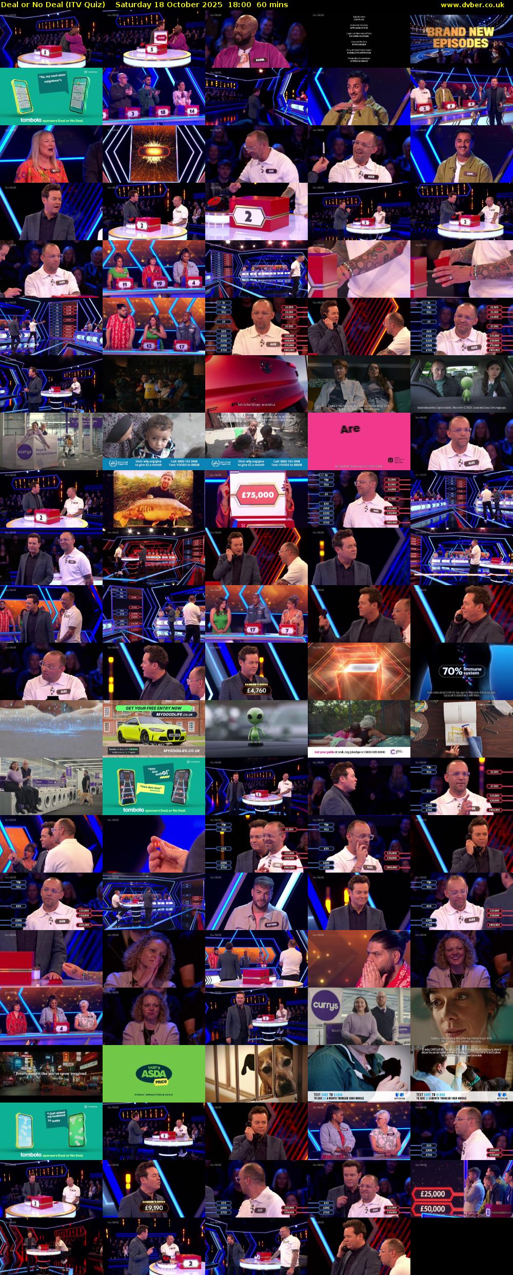 Deal or No Deal (ITV Quiz) Saturday 18 October 2025 18:00 - 19:00