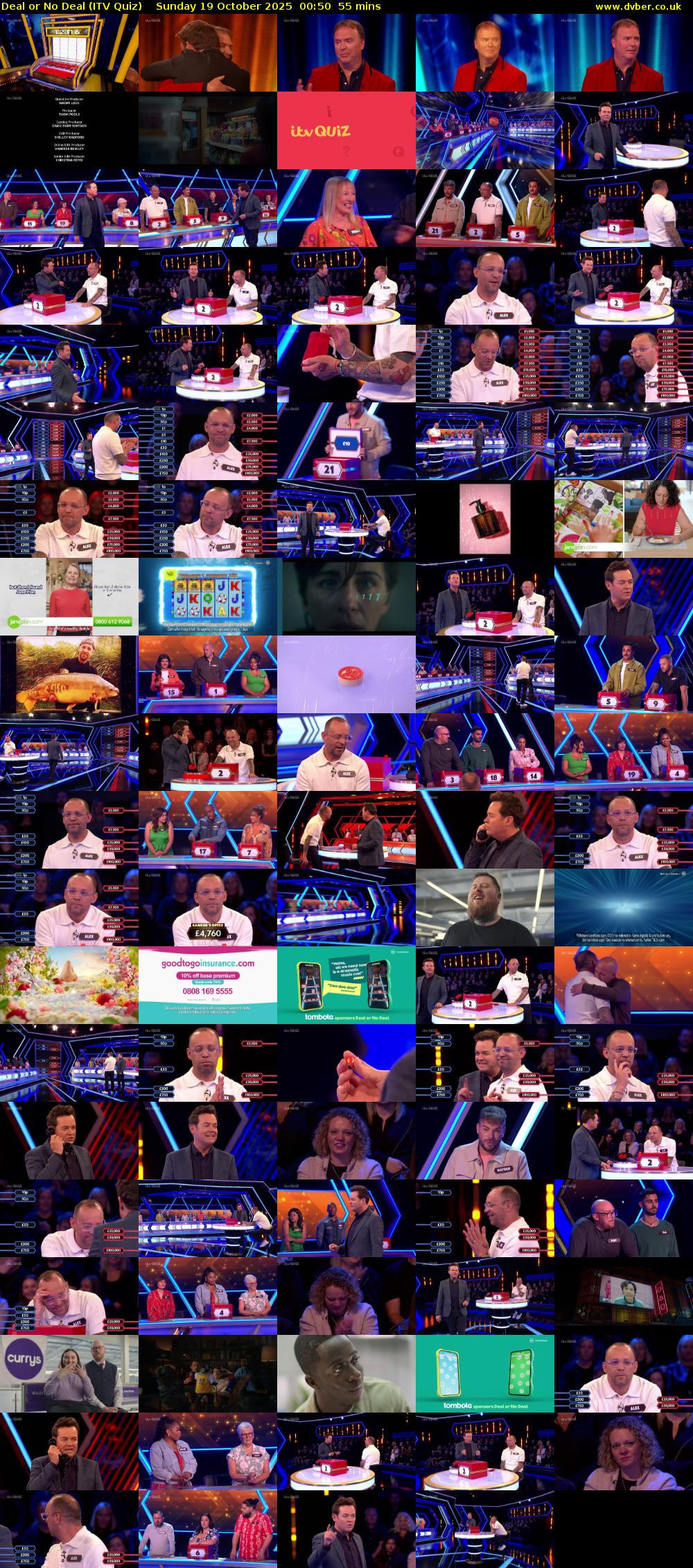 Deal or No Deal (ITV Quiz) Sunday 19 October 2025 00:50 - 01:45