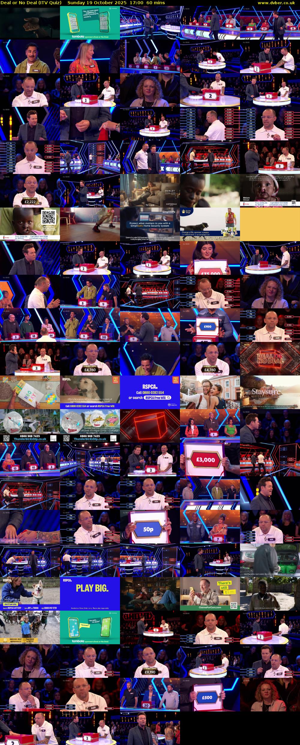 Deal or No Deal (ITV Quiz) Sunday 19 October 2025 17:00 - 18:00