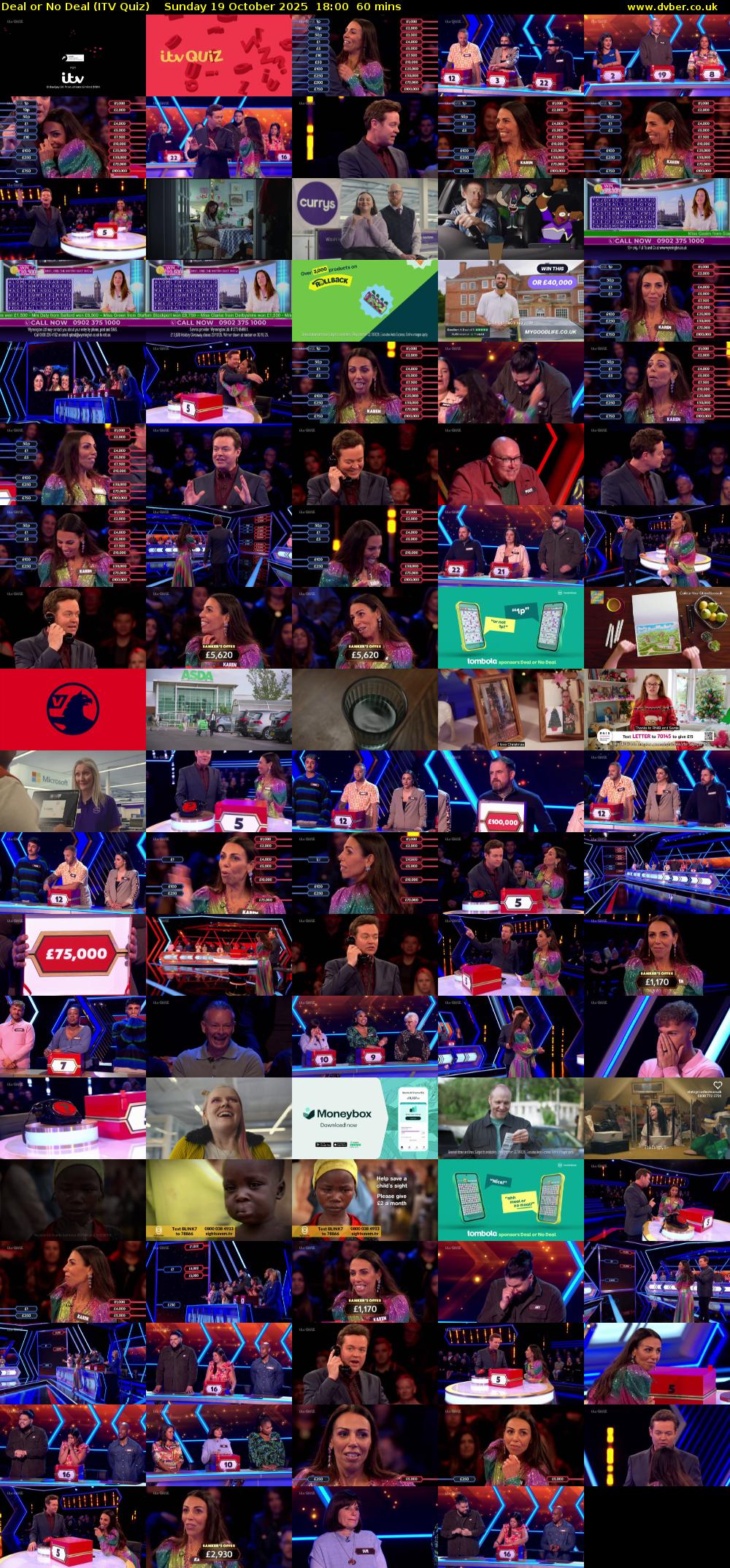 Deal or No Deal (ITV Quiz) Sunday 19 October 2025 18:00 - 19:00