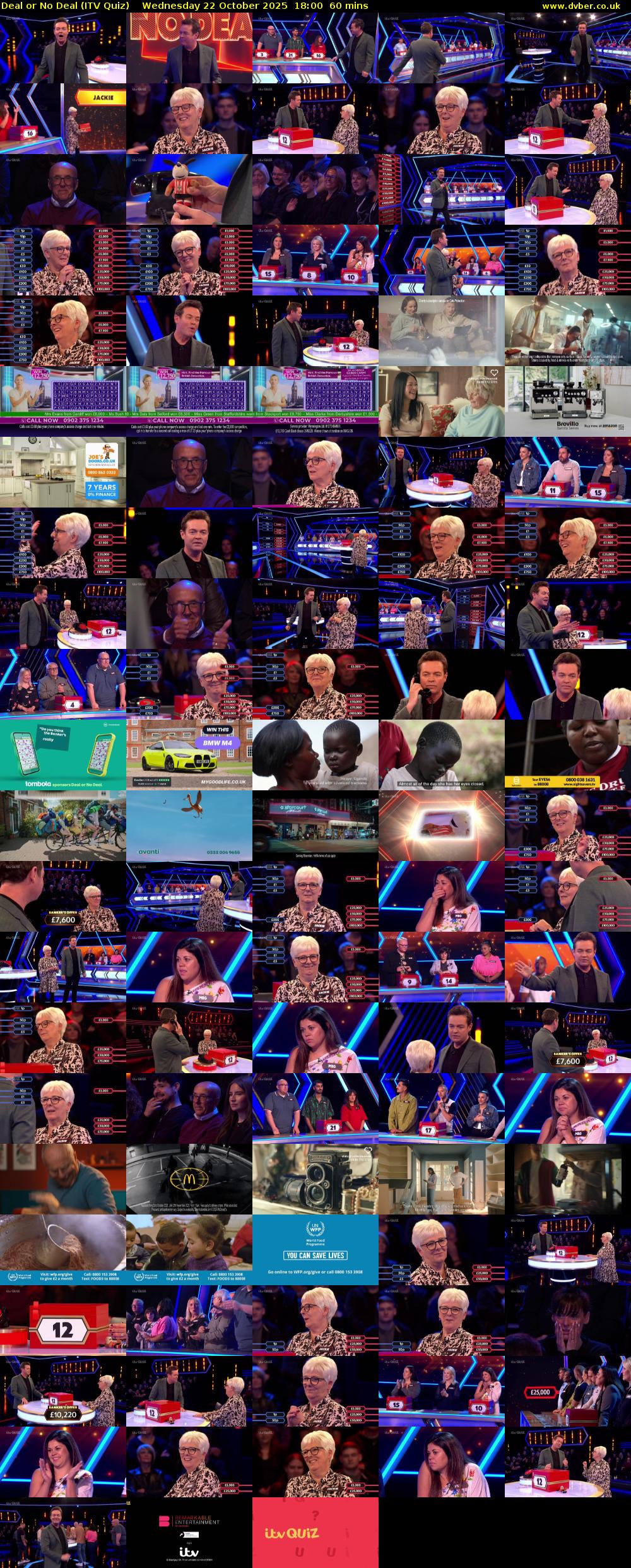 Deal or No Deal (ITV Quiz) Wednesday 22 October 2025 18:00 - 19:00